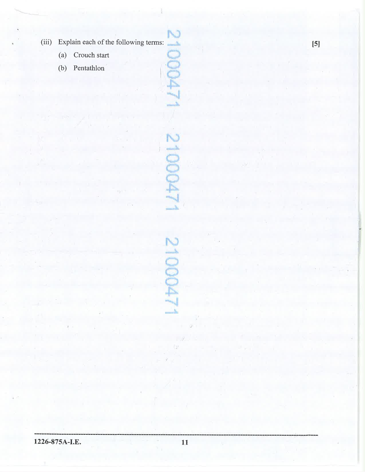 ISC 2026 Physical Education Improvement Examination Question Paper for Class 12 — page 11