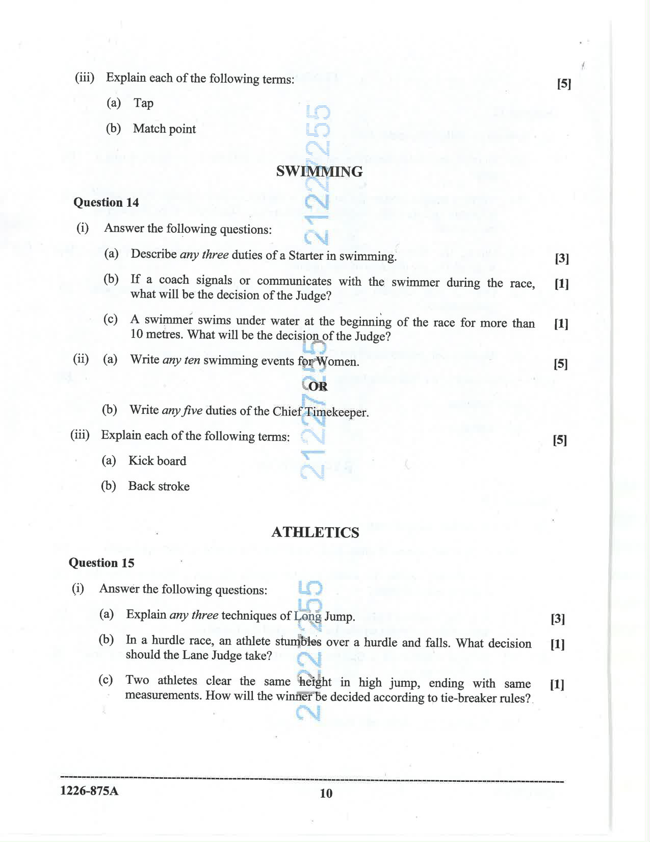 ISC 2026 Physical Education Question Paper for Class 12 — page 10