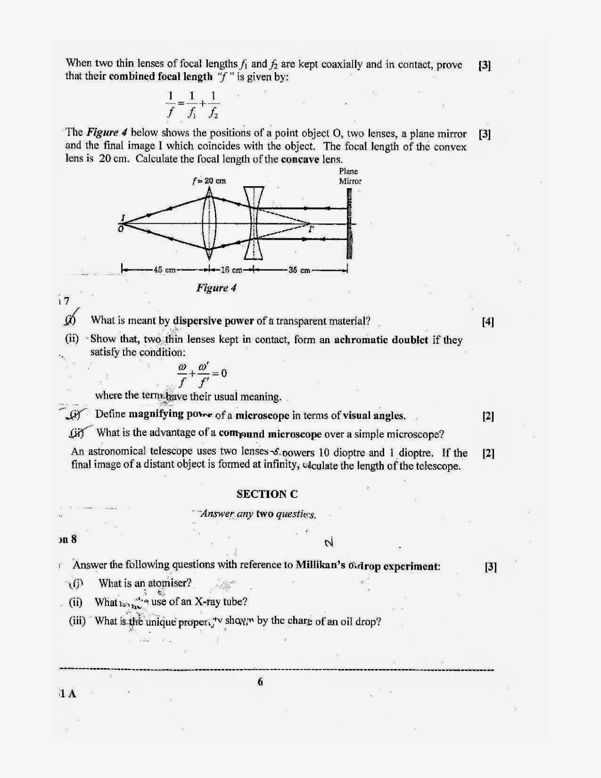 ISC Class 12 Physics 2014 Question Paper