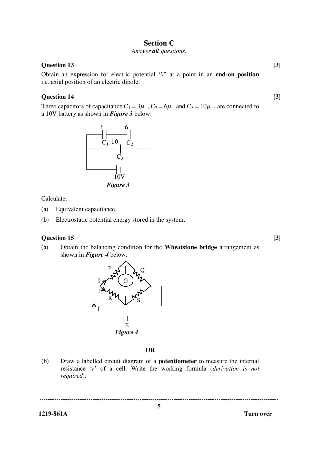 ISC Class 12 Physics 2019 Question Paper