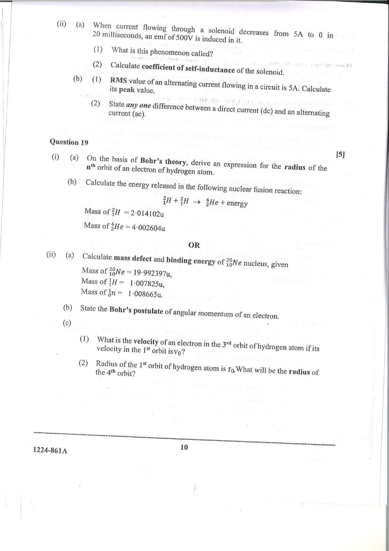 ISC 2024 Physics Question Paper for Class 12 — page 10