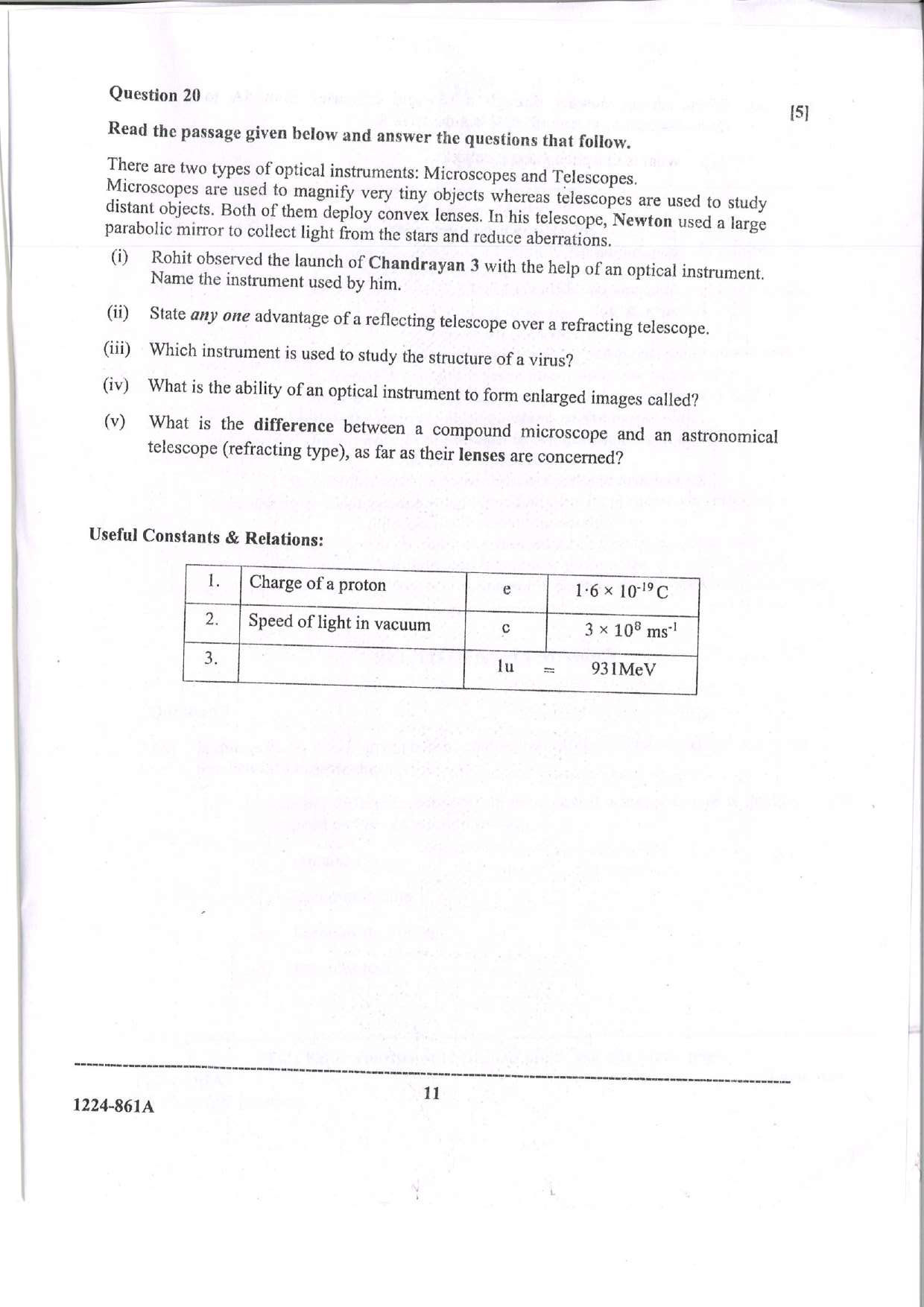 ISC 2024 Physics Question Paper for Class 12 — page 11