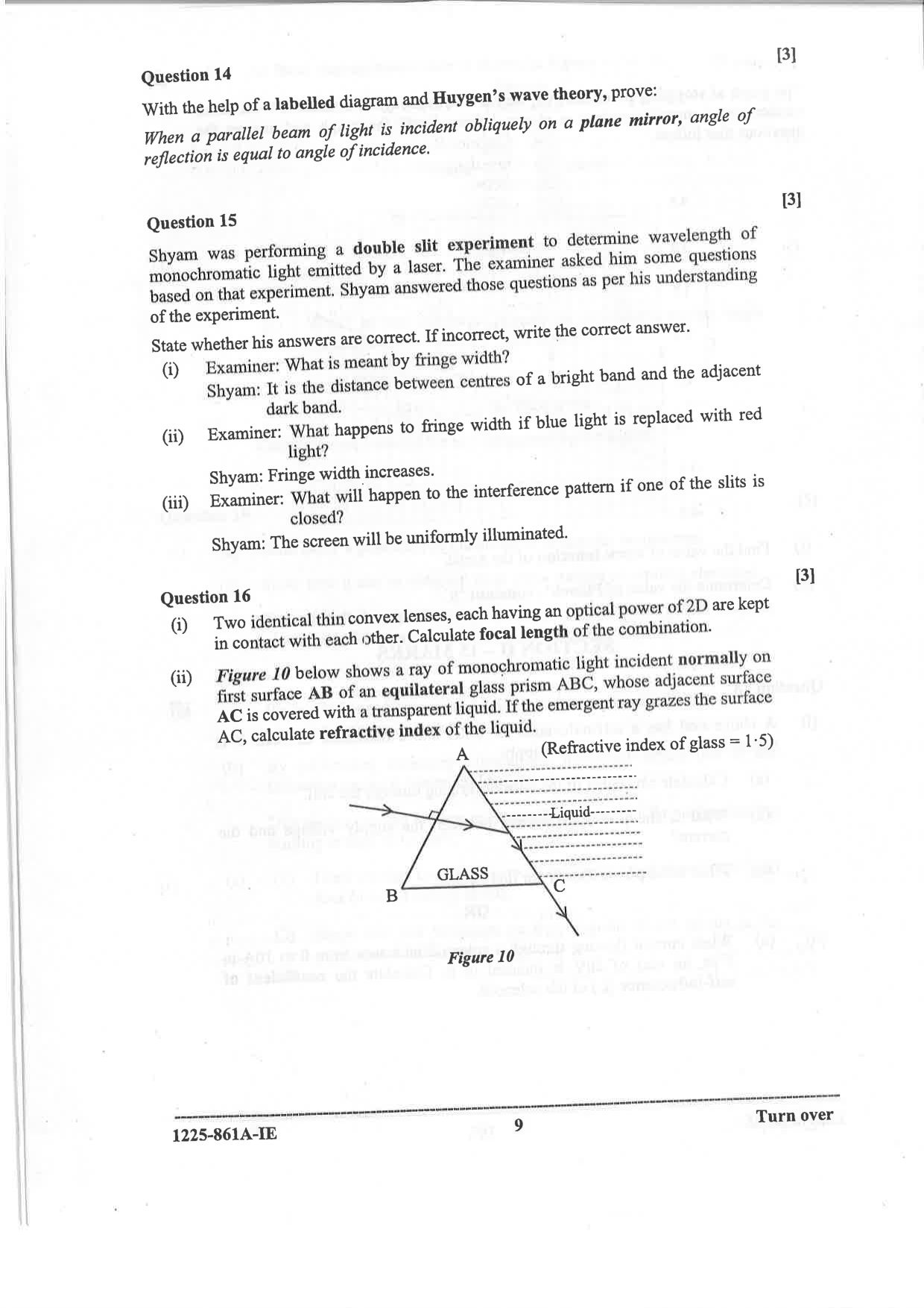 ISC 2025 Physics Improvement Examination Question Paper for Class 12 — page 9