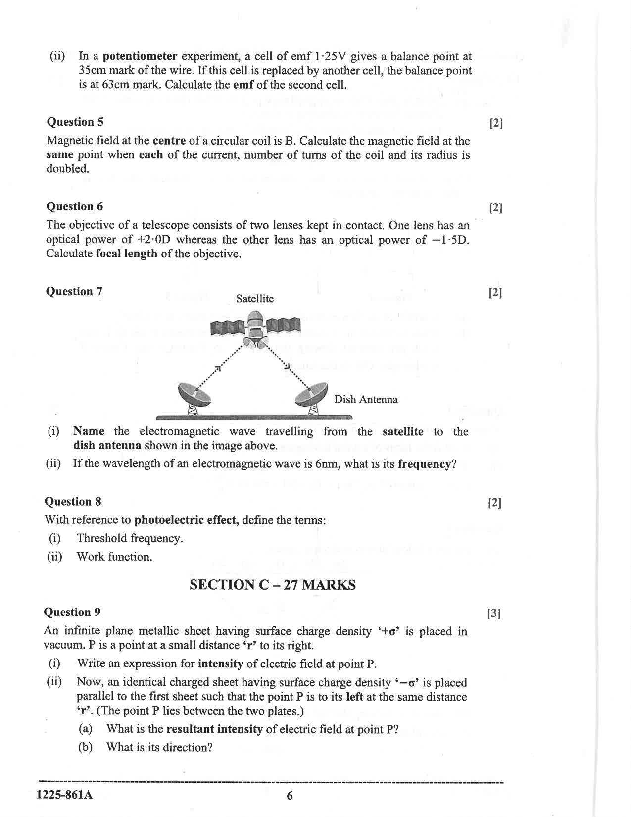 ISC 2025 Physics Question Paper for Class 12 — page 6