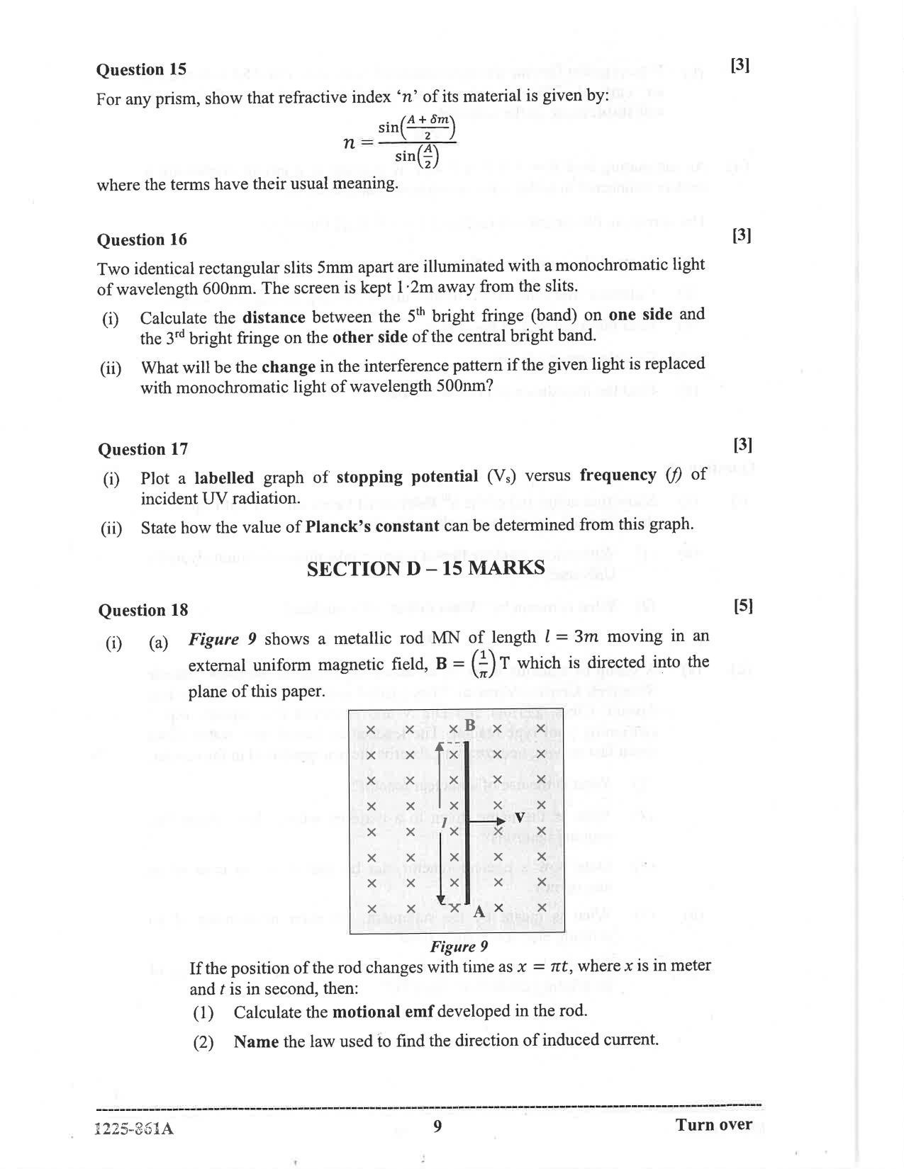 ISC 2025 Physics Question Paper for Class 12 — page 9
