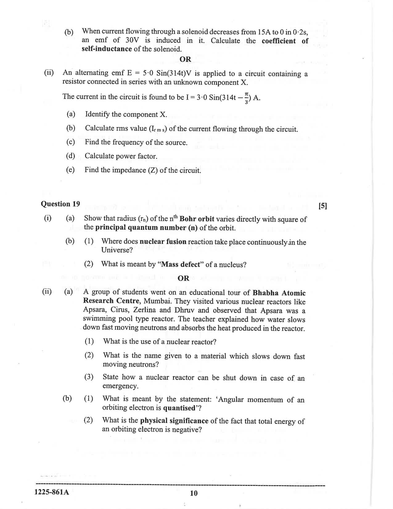 ISC 2025 Physics Question Paper for Class 12 — page 10