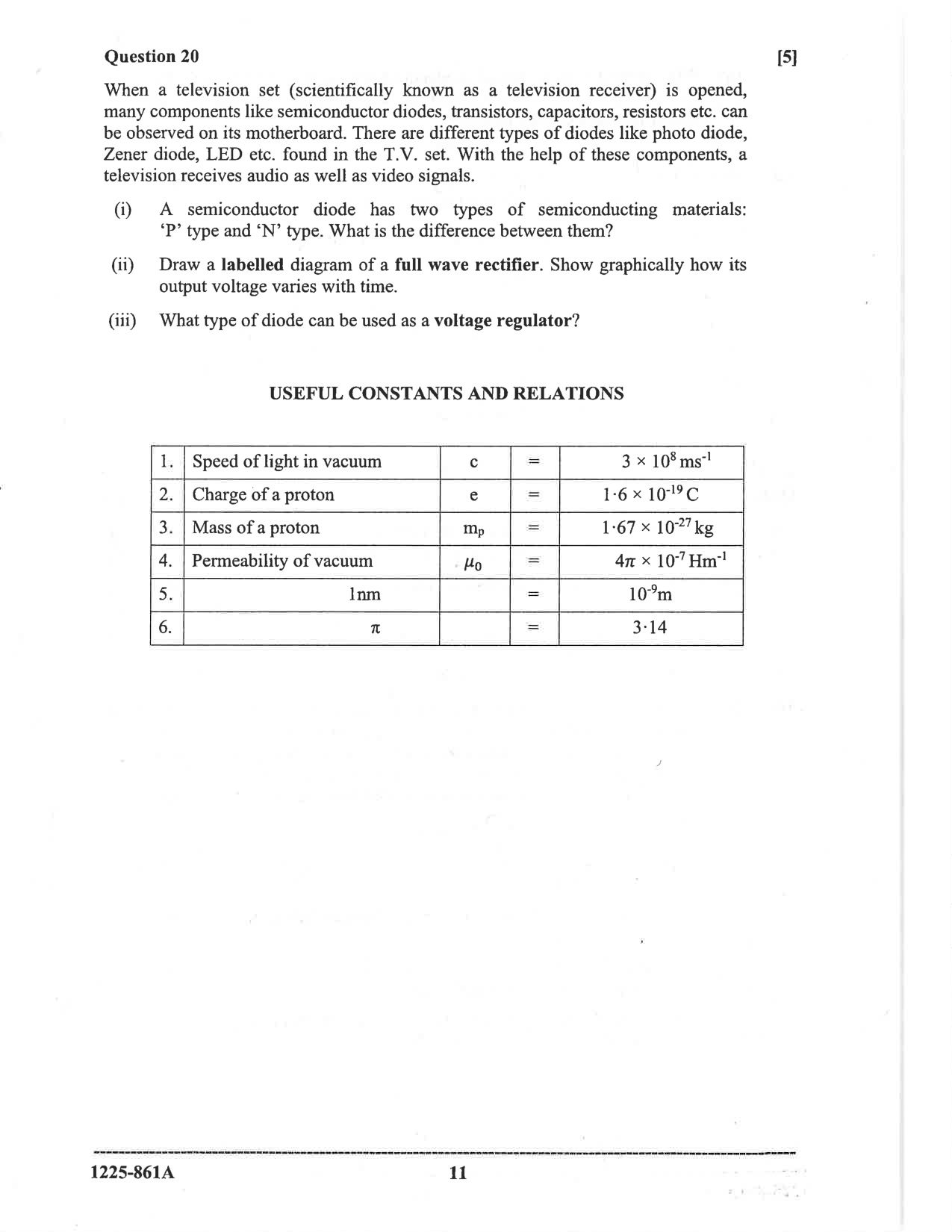 ISC 2025 Physics Question Paper for Class 12 — page 11