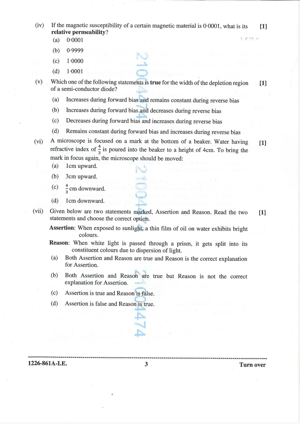 ISC 2026 Physics Improvement Examination Question Paper for Class 12 — page 3