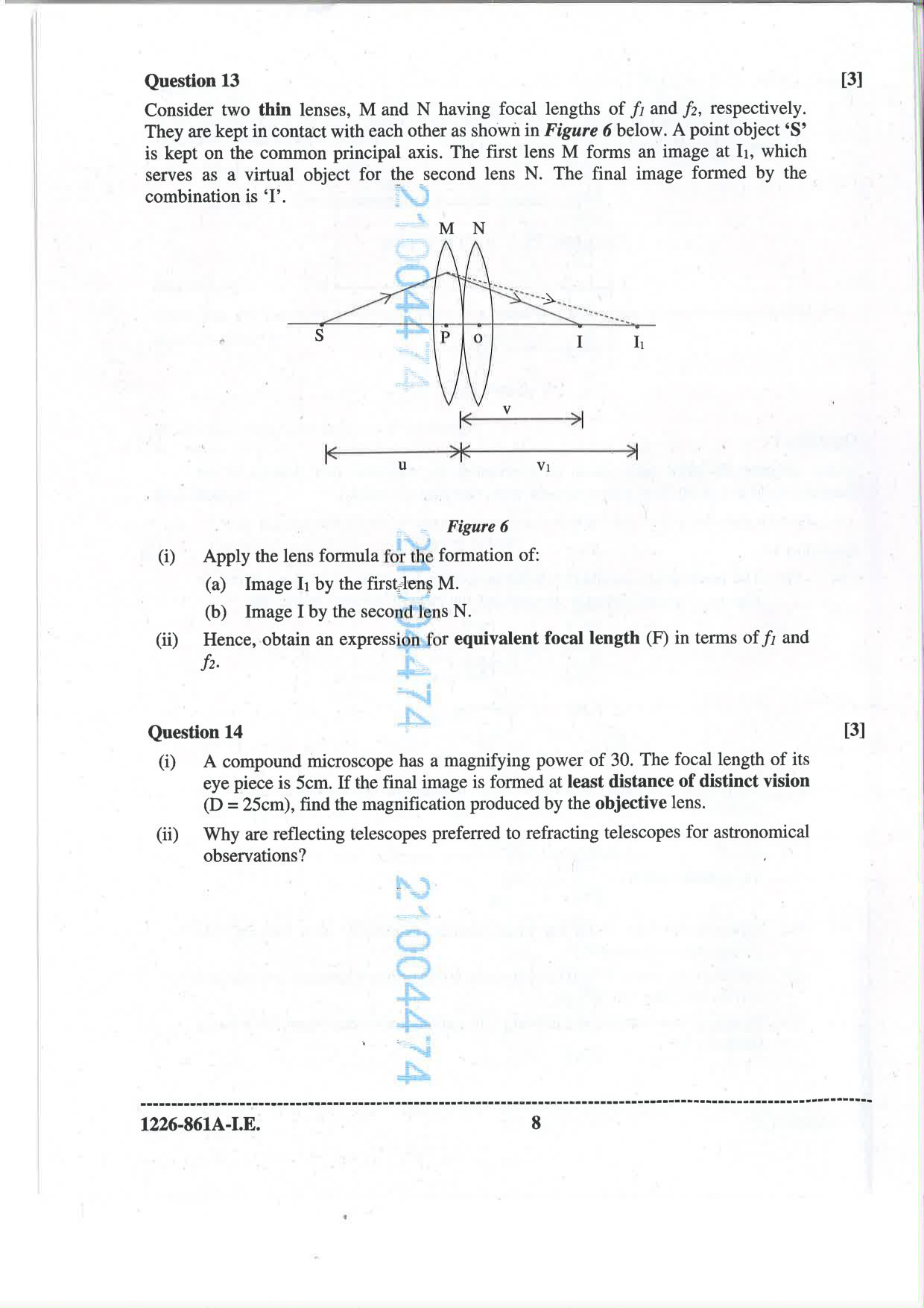 ISC 2026 Physics Improvement Examination Question Paper for Class 12 — page 8