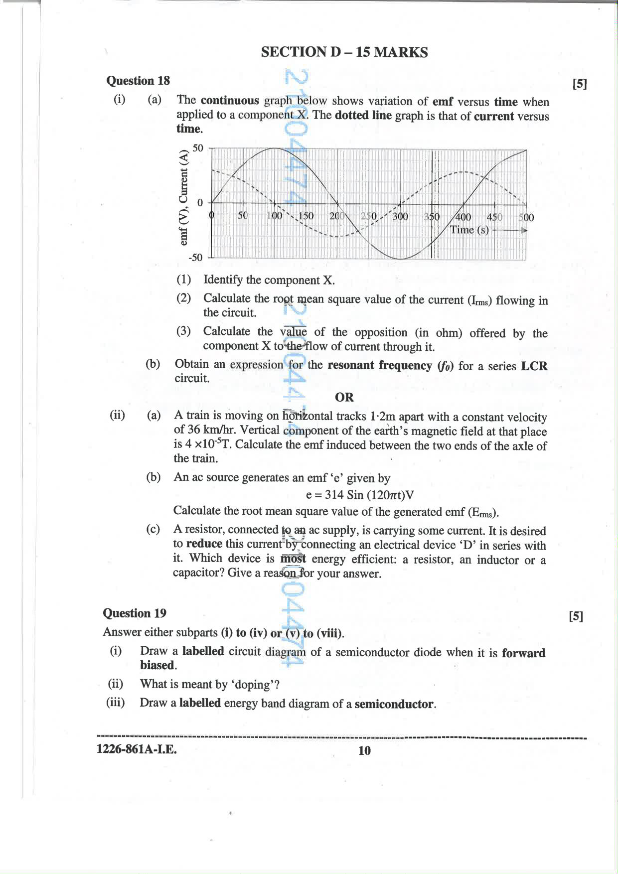 ISC 2026 Physics Improvement Examination Question Paper for Class 12 — page 10