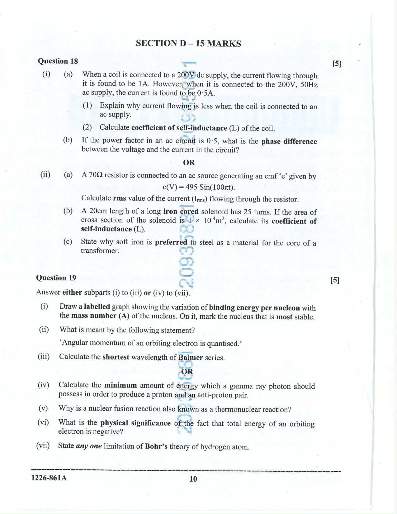 ISC 2026 Physics Question Paper for Class 12 — page 10