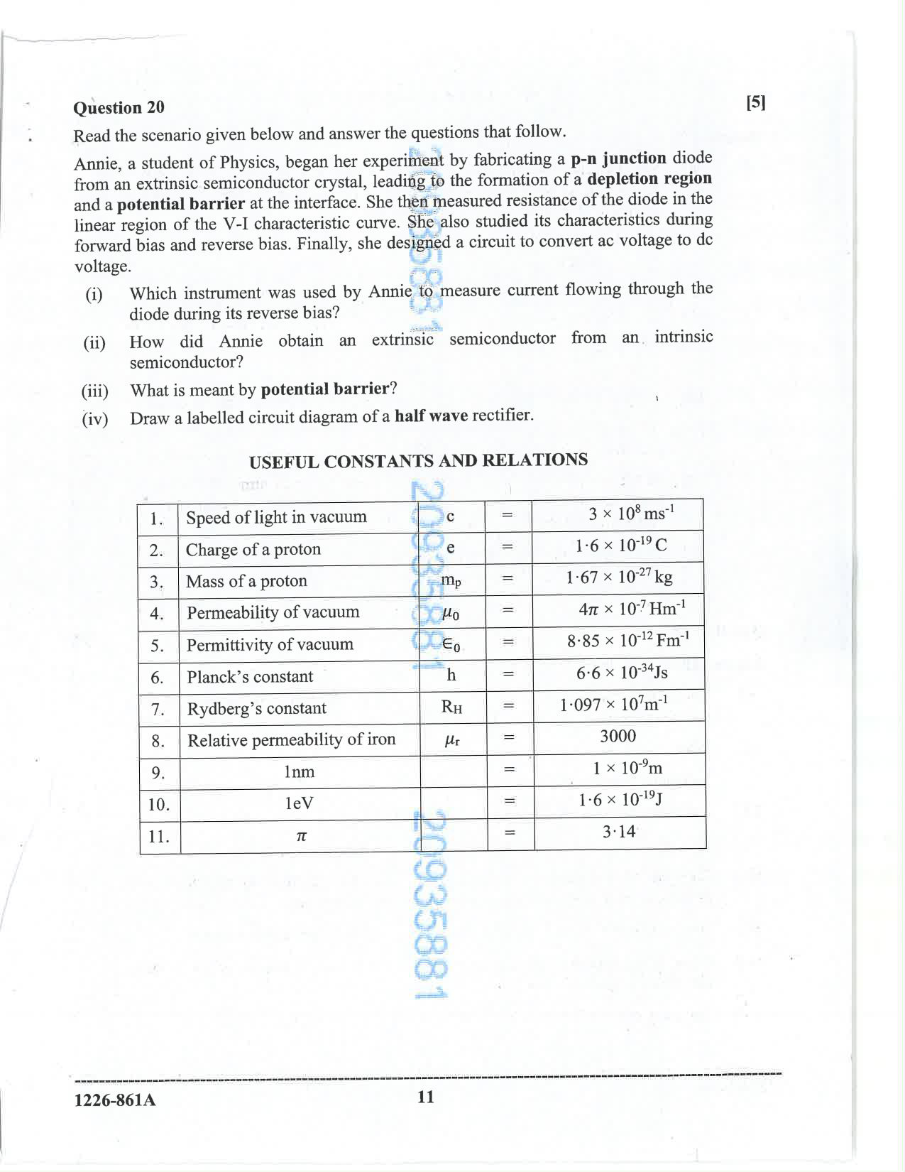 ISC 2026 Physics Question Paper for Class 12 — page 11
