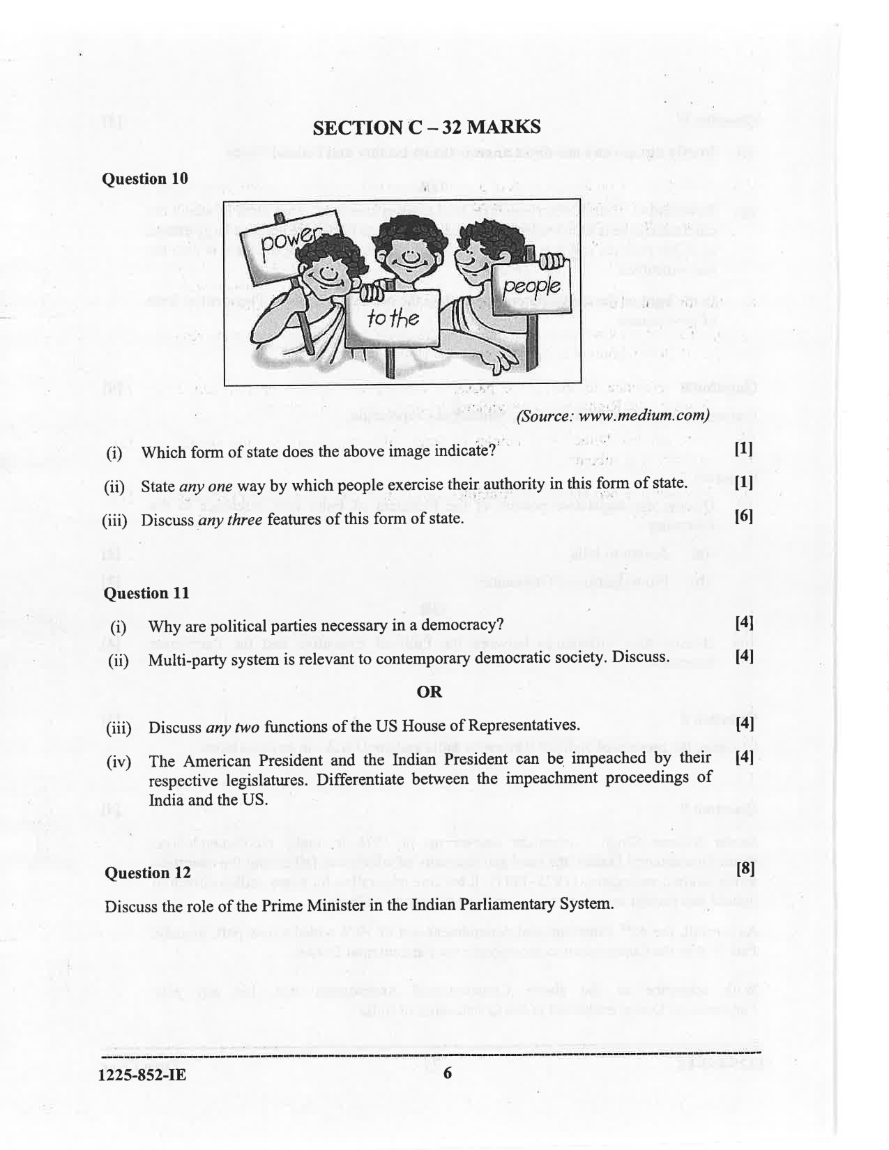 ISC 2025 Political Science Improvement Examination Question Paper for Class 12 — page 6