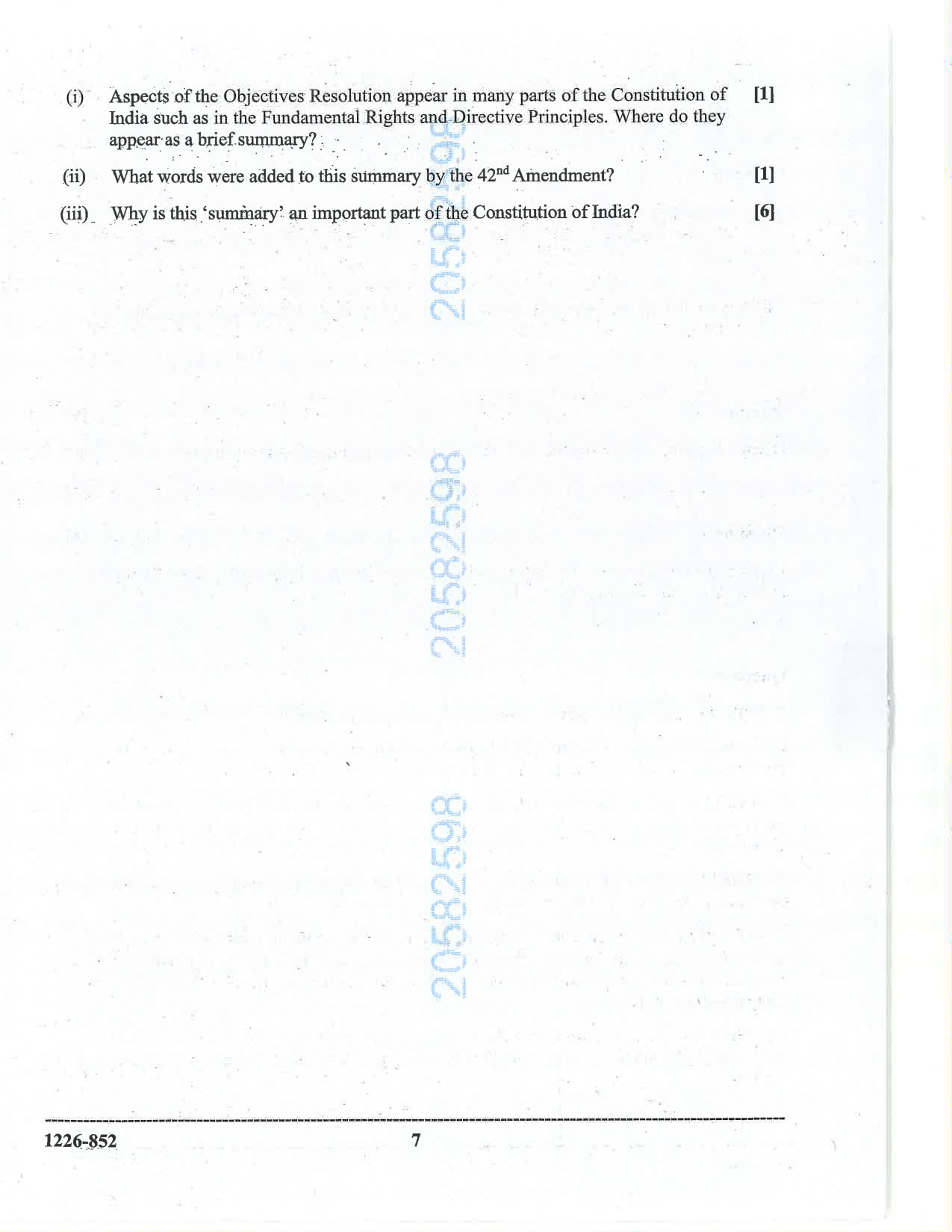 ISC 2026 Political Science Question Paper for Class 12 — page 7