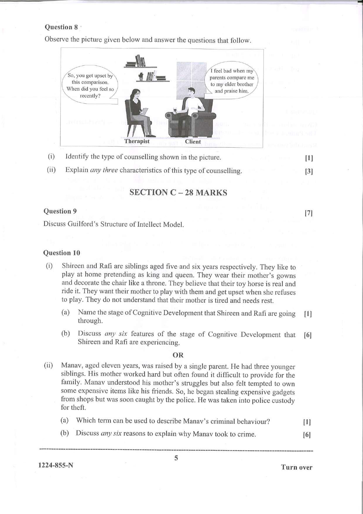 ISC 2024 Psychology Question Paper for Class 12 — page 5