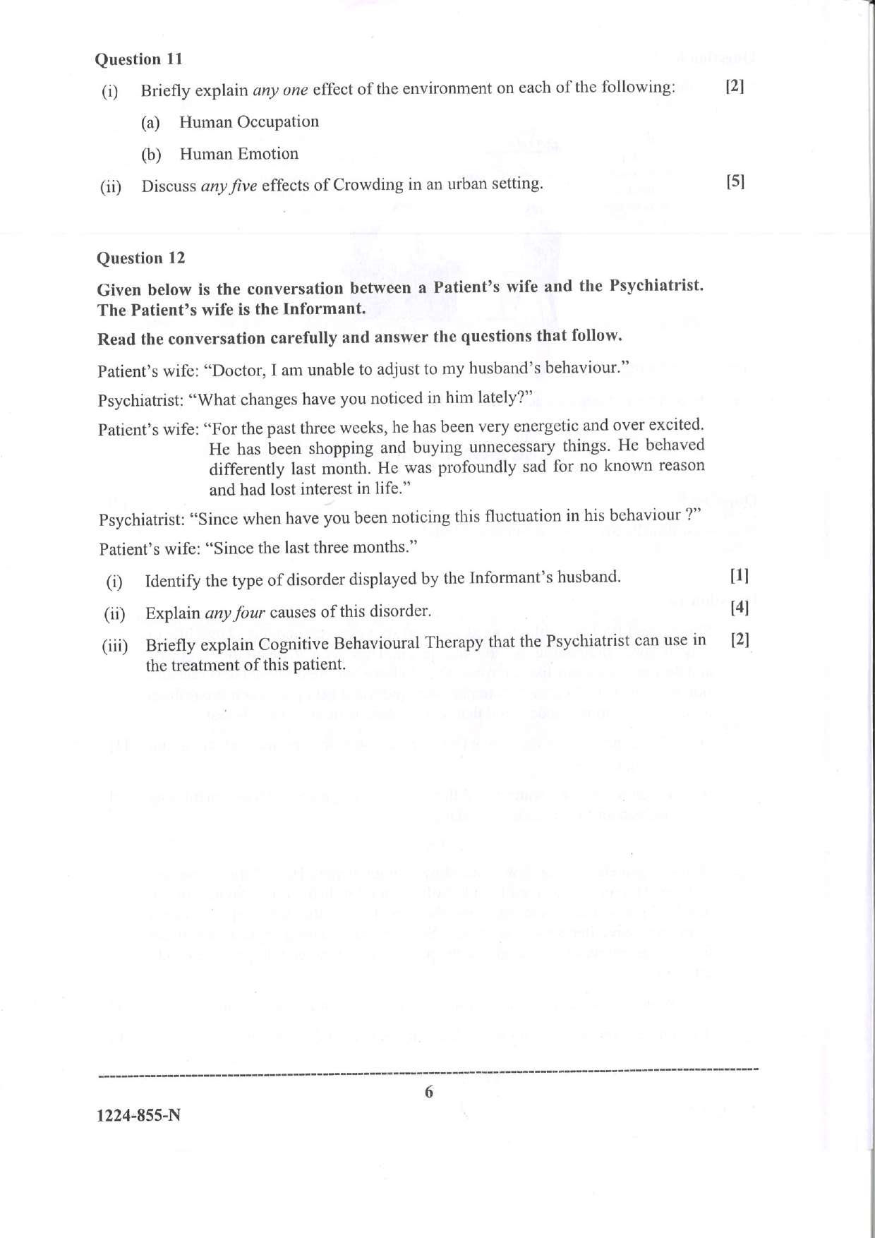 ISC 2024 Psychology Question Paper for Class 12 — page 6