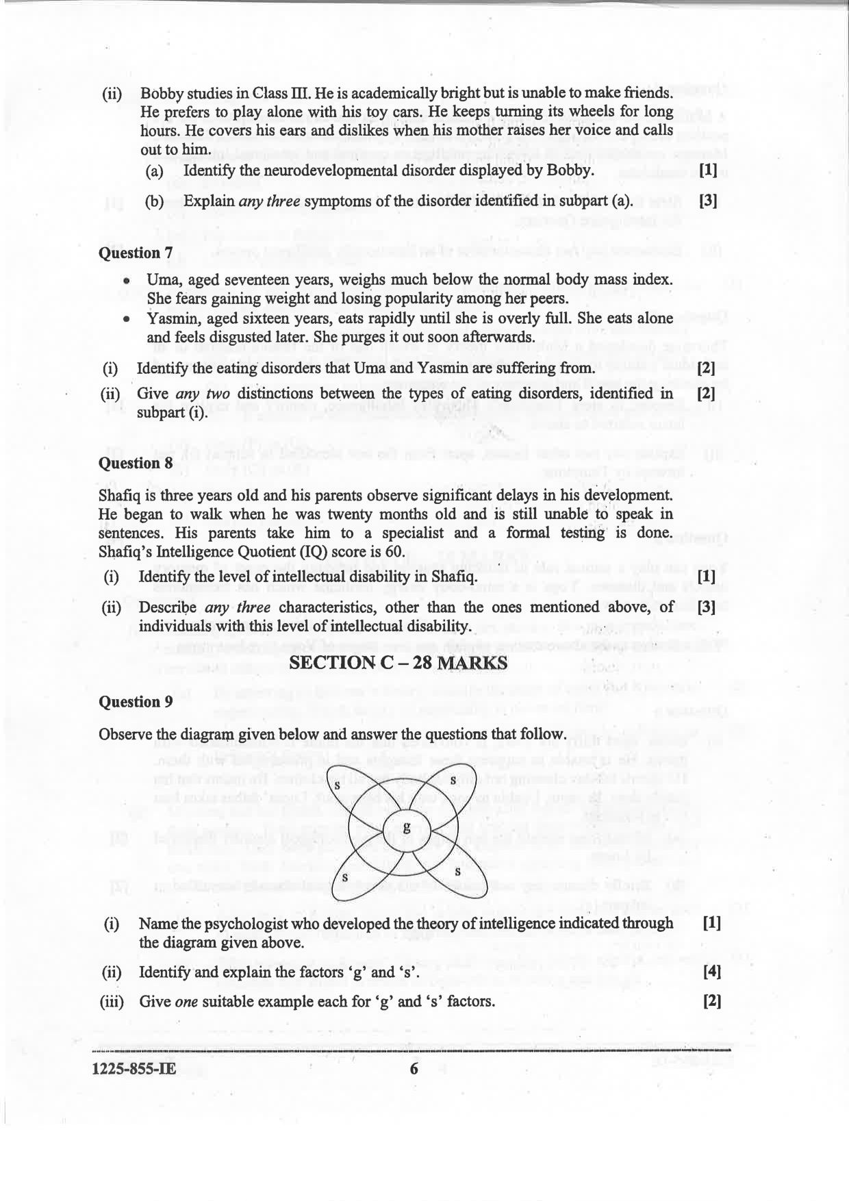ISC 2025 Psychology Improvement Examination Question Paper for Class 12 — page 6