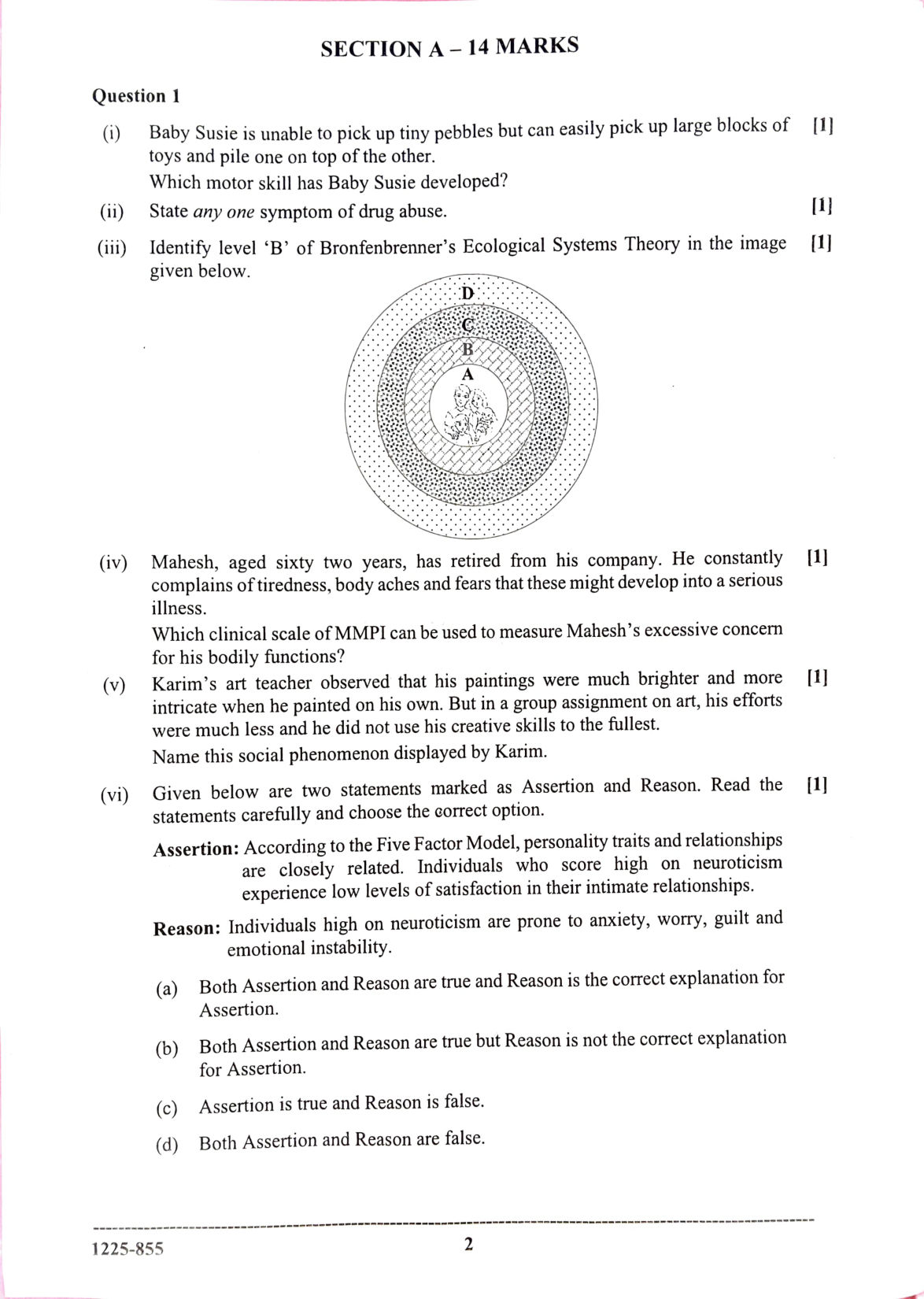 ISC 2025 Psychology Question Paper for Class 12 — page 2