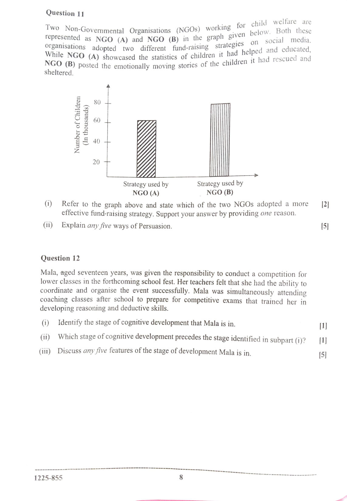 ISC 2025 Psychology Question Paper for Class 12 — page 8