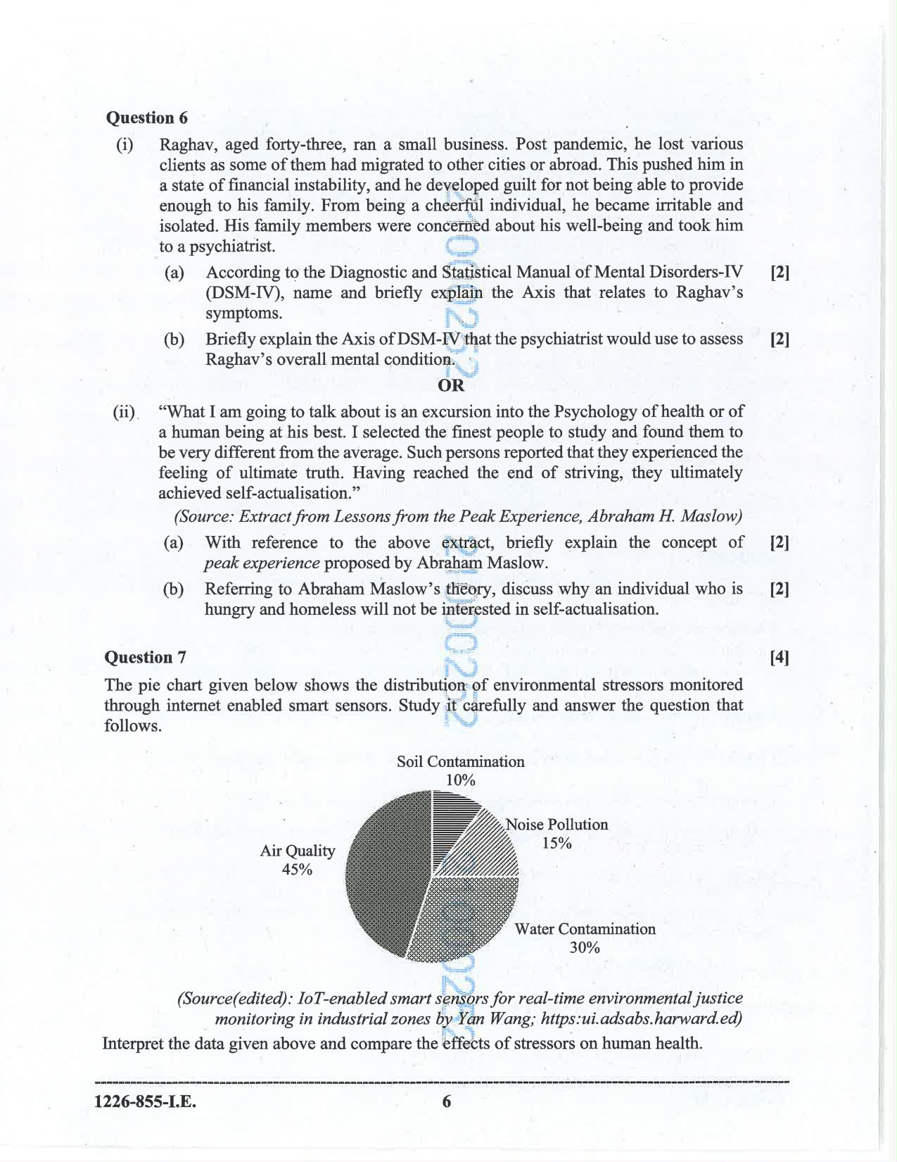 ISC 2026 Psychology Improvement Examination Question Paper for Class 12 — page 6