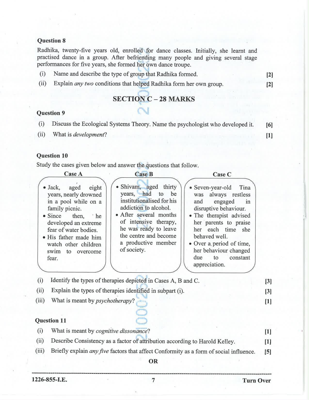 ISC 2026 Psychology Improvement Examination Question Paper for Class 12 — page 7