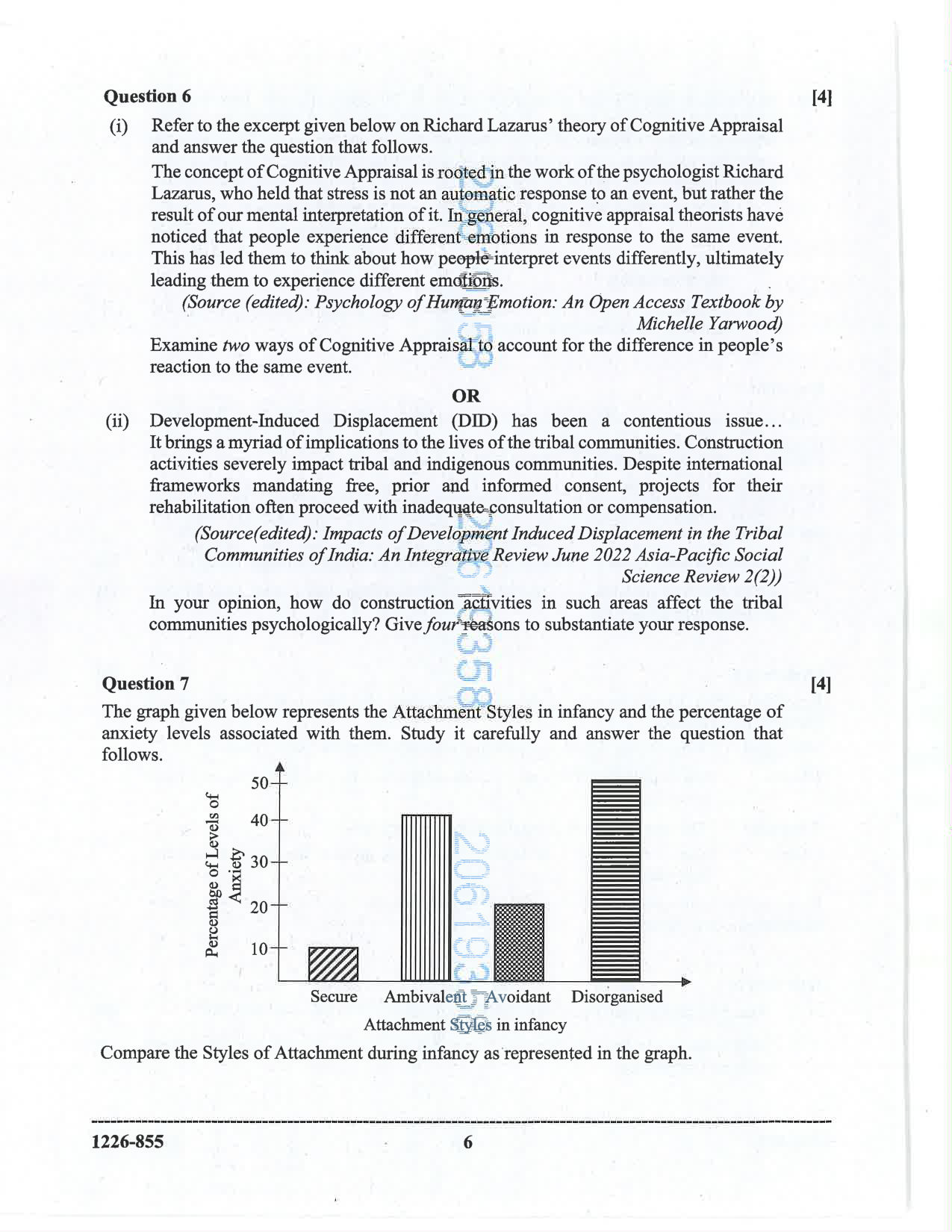 ISC 2026 Psychology Question Paper for Class 12 — page 6