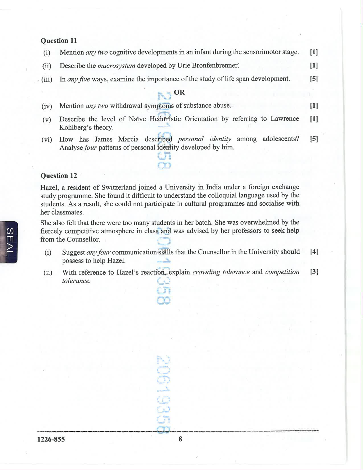 ISC 2026 Psychology Question Paper for Class 12 — page 8