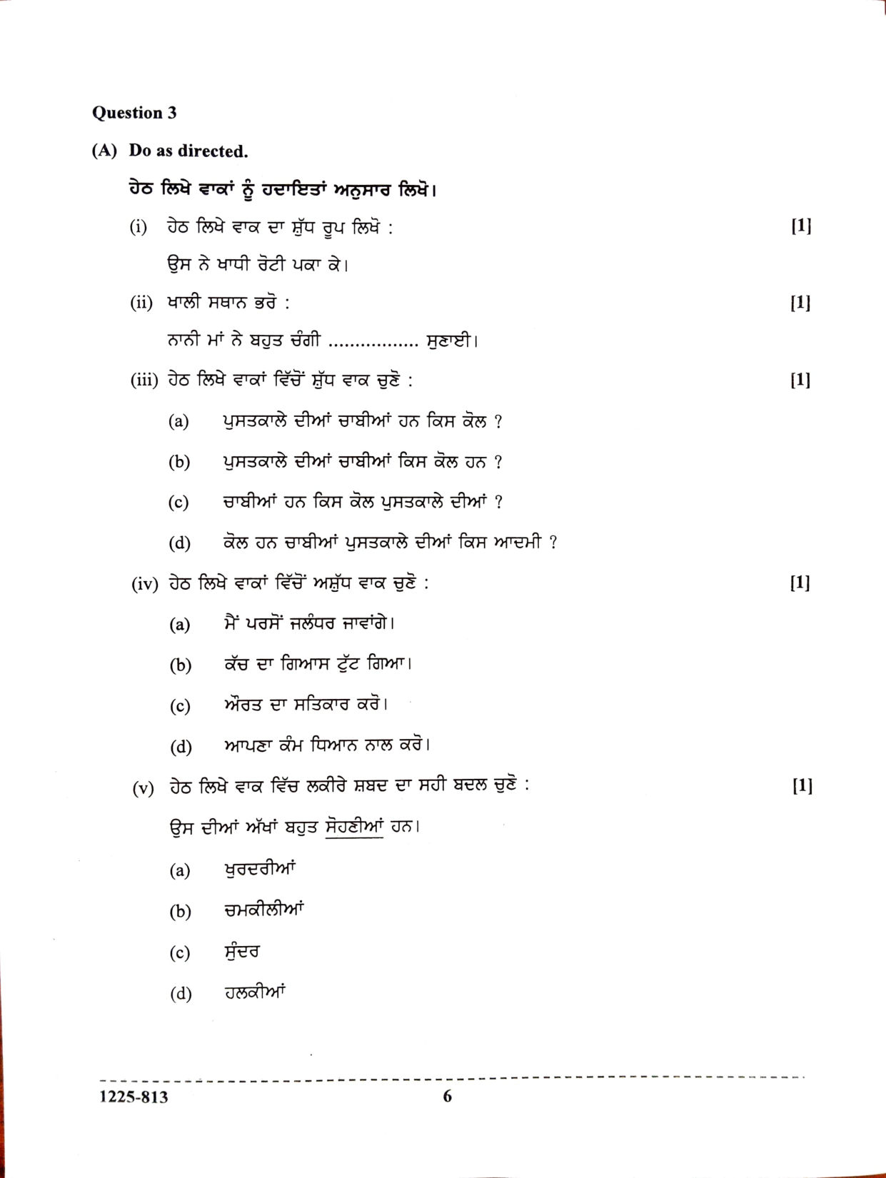 ISC 2025 Punjabi Question Paper for Class 12 — page 6