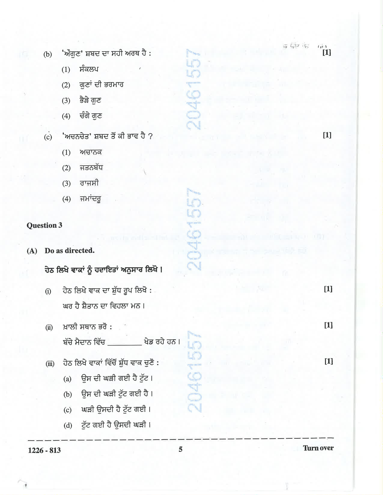 ISC 2026 Punjabi Question Paper for Class 12 — page 5