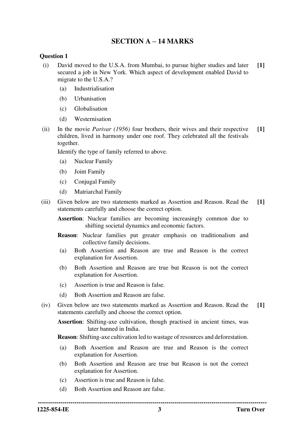 ISC 2025 Sociology Improvement Examination Question Paper for Class 12 — page 3