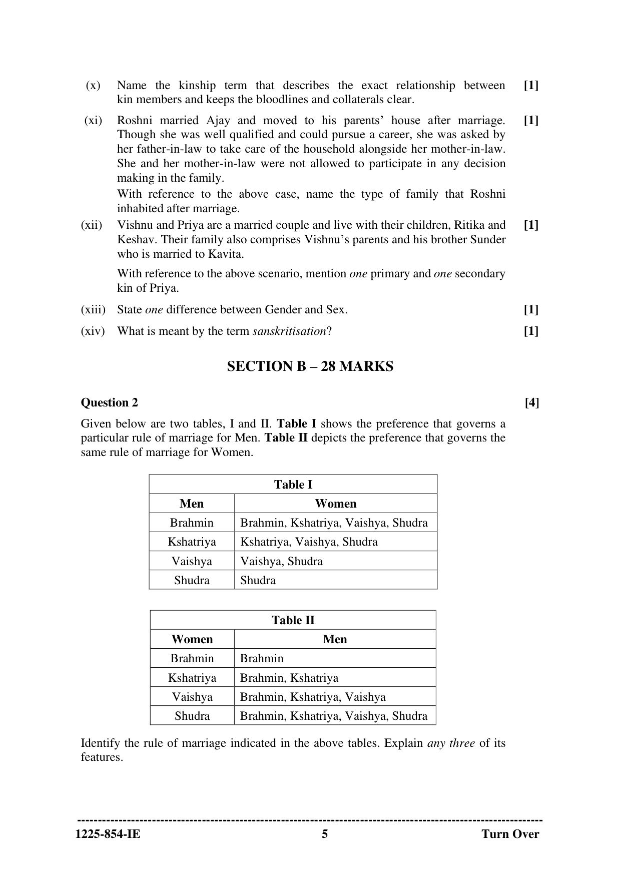 ISC 2025 Sociology Improvement Examination Question Paper for Class 12 — page 5