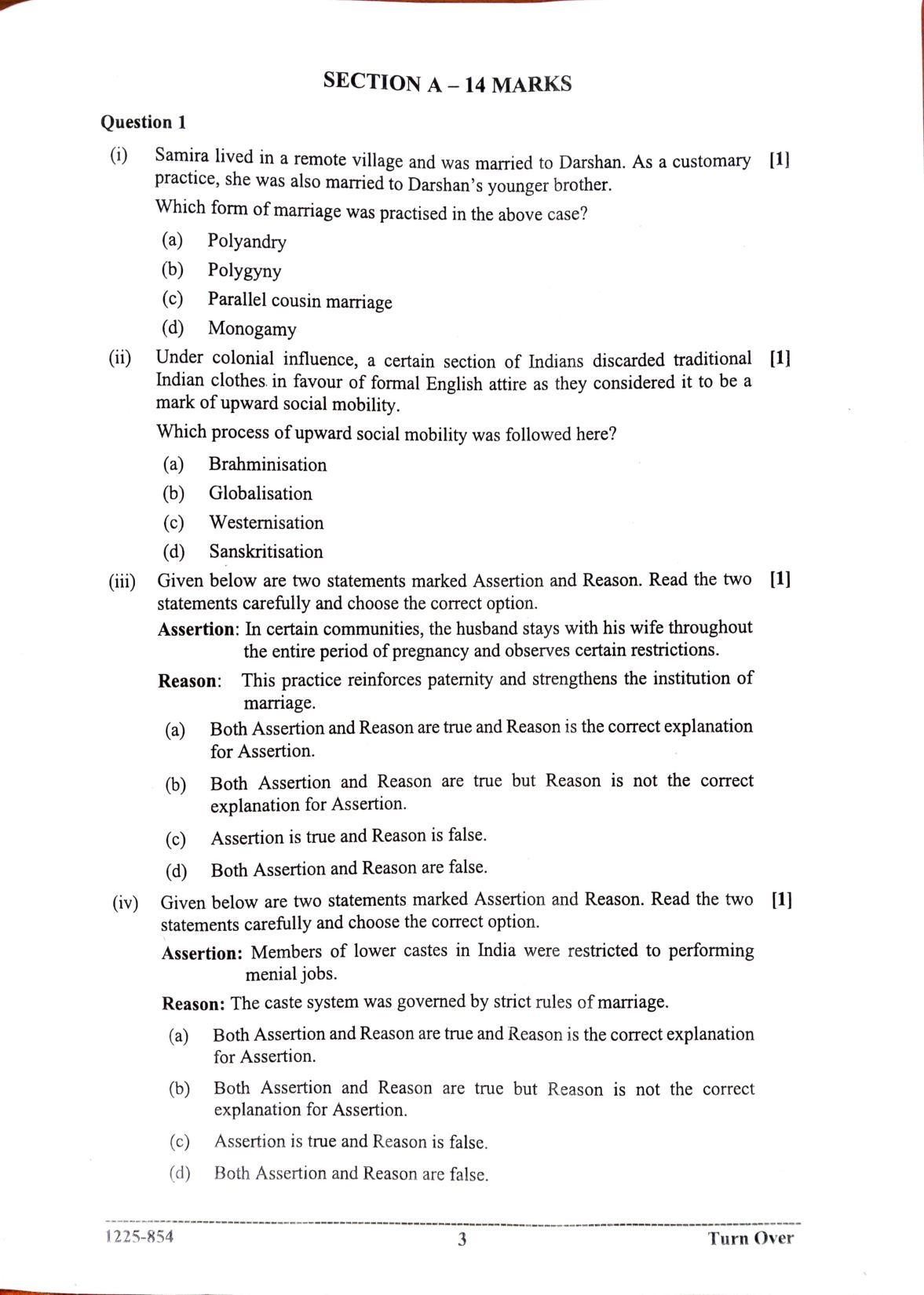 ISC 2025 Sociology Question Paper for Class 12 — page 3