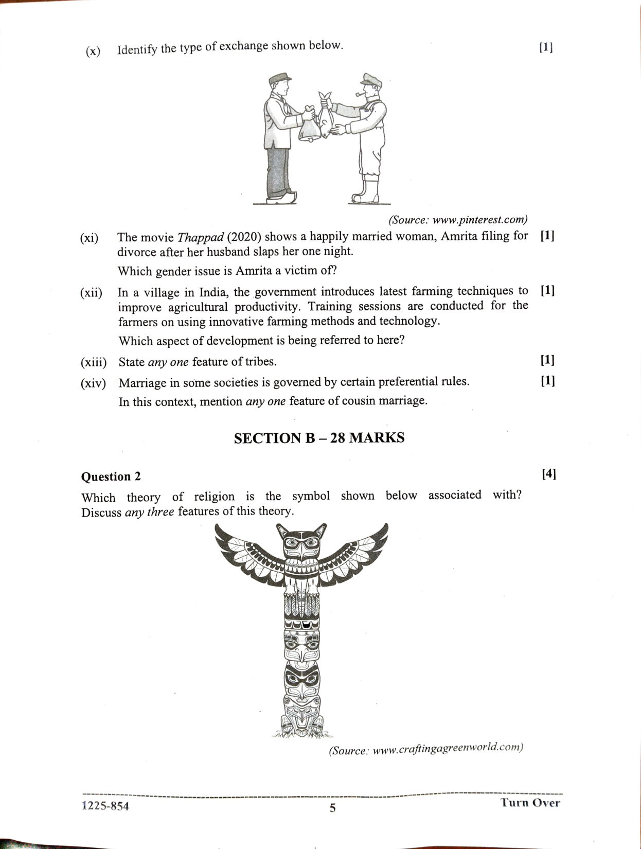 ISC 2025 Sociology Question Paper for Class 12 — page 5