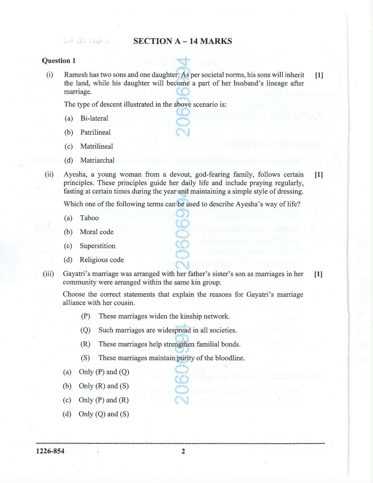 ISC 2026 Sociology Question Paper for Class 12 — page 2