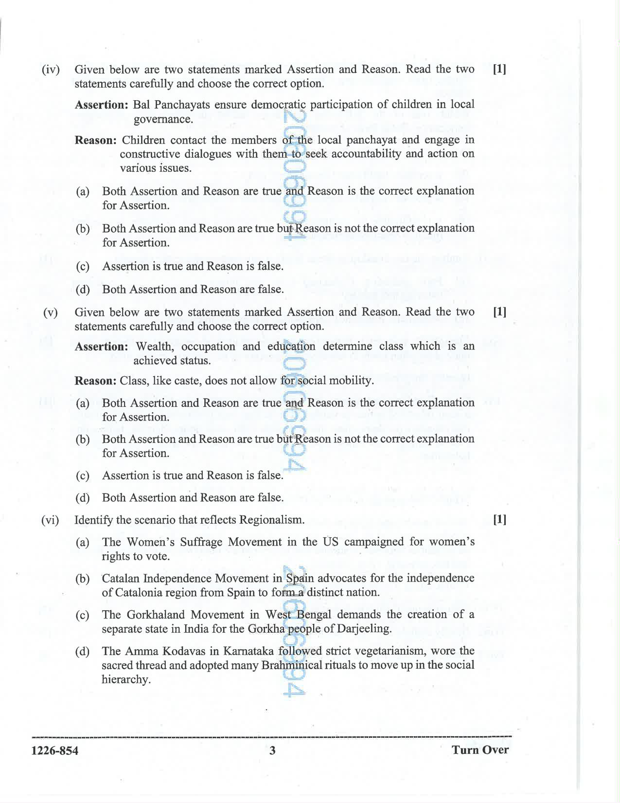 ISC 2026 Sociology Question Paper for Class 12 — page 3