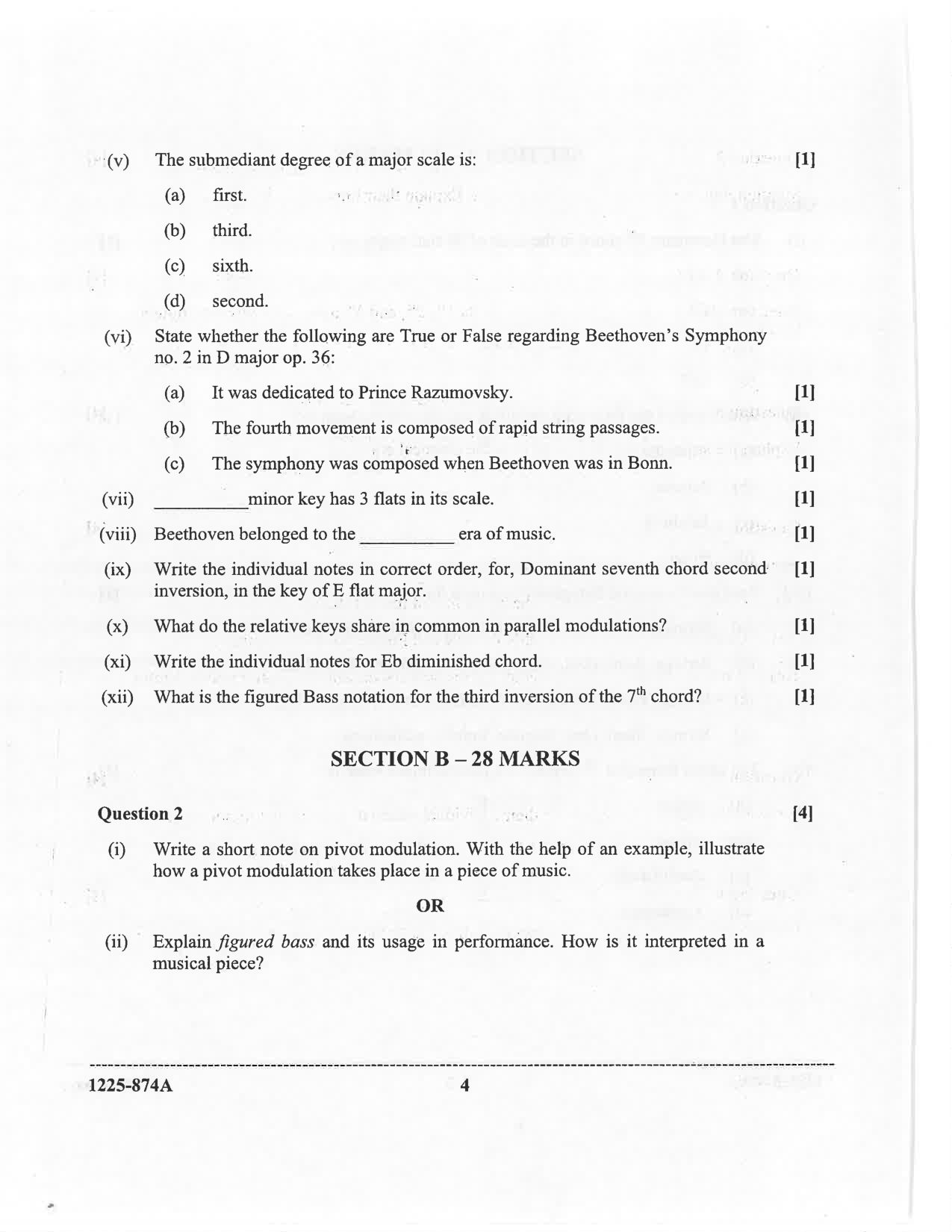 ISC 2025 Western Music Question Paper for Class 12 — page 4