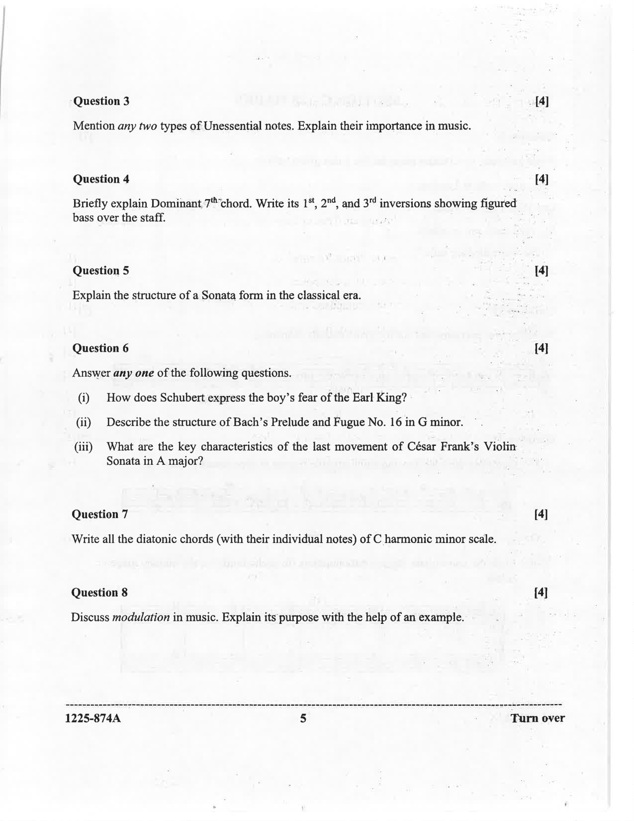 ISC 2025 Western Music Question Paper for Class 12 — page 5