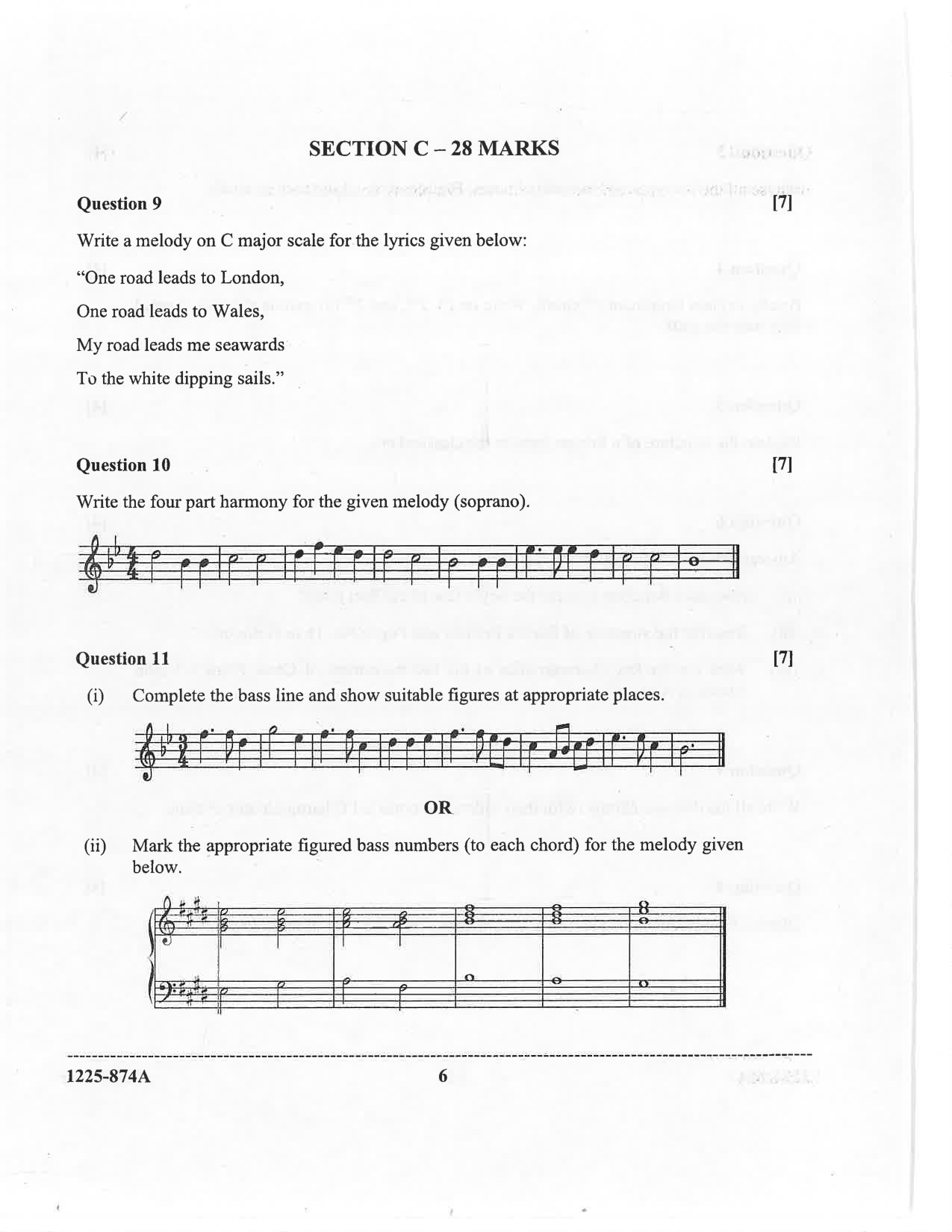 ISC 2025 Western Music Question Paper for Class 12 — page 6