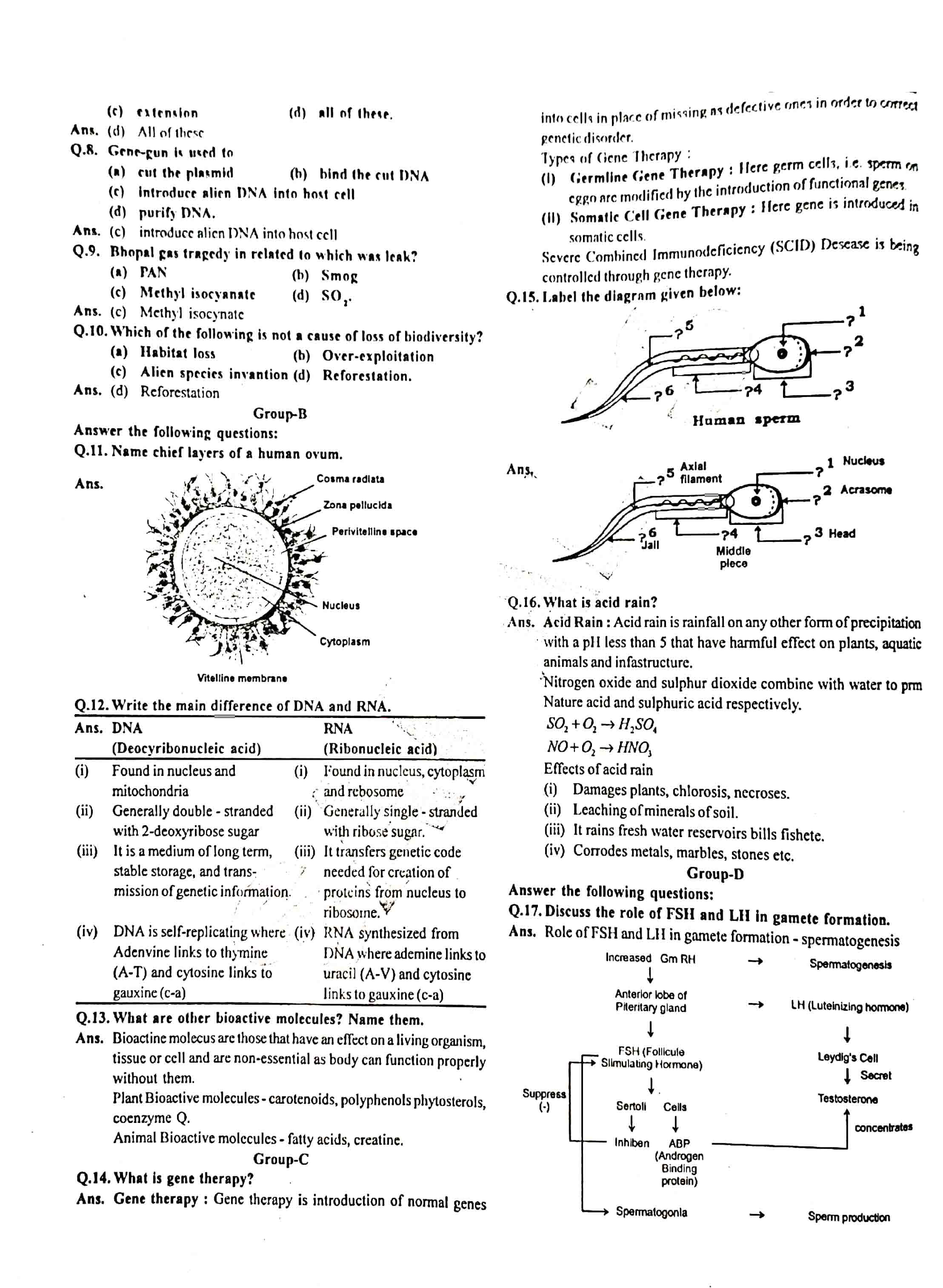 JAC Class 12 Biology Question Paper 2016 with Solution — page 3