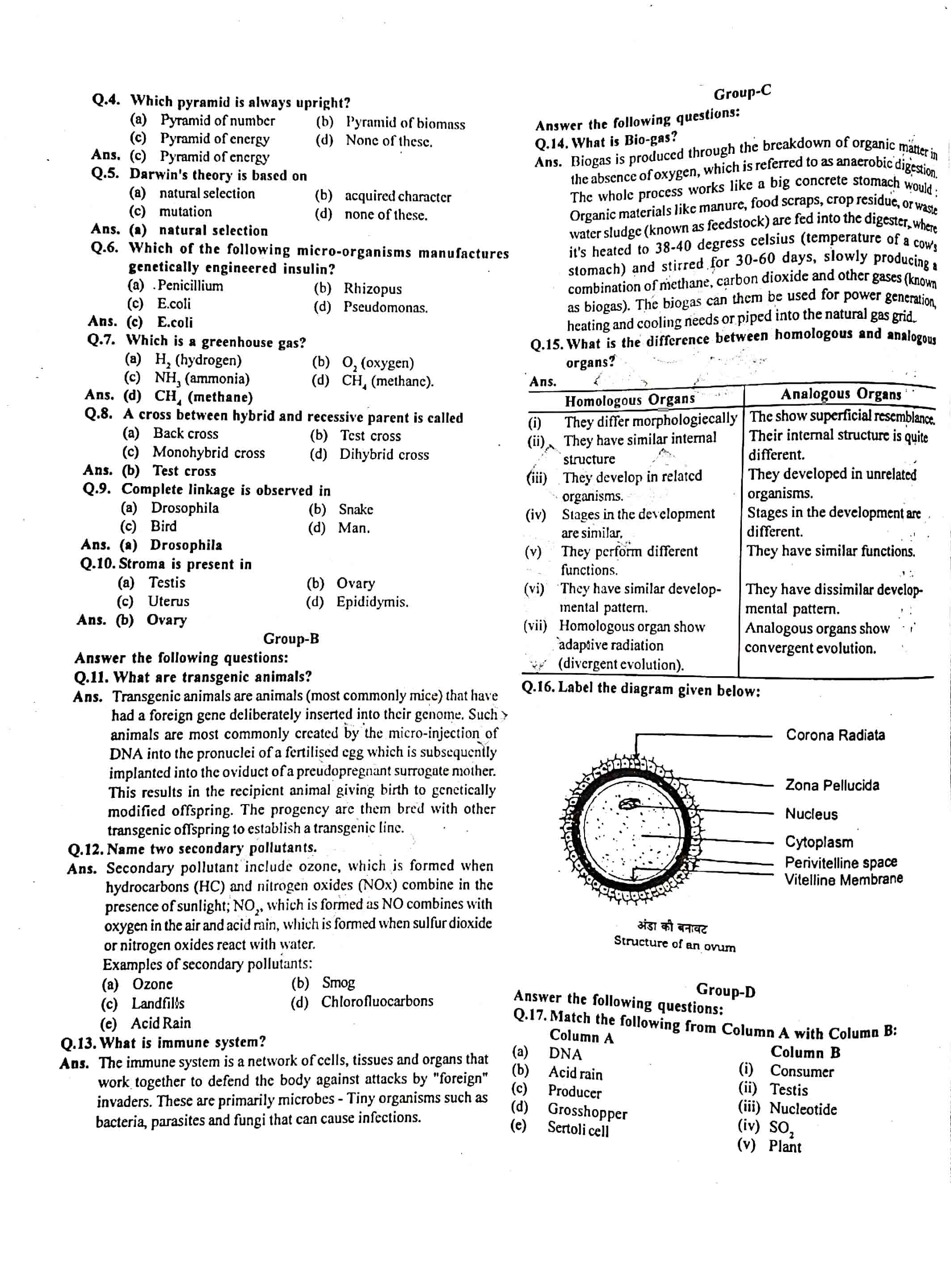 JAC Class 12 Biology Question Paper 2017 with Solution — page 4