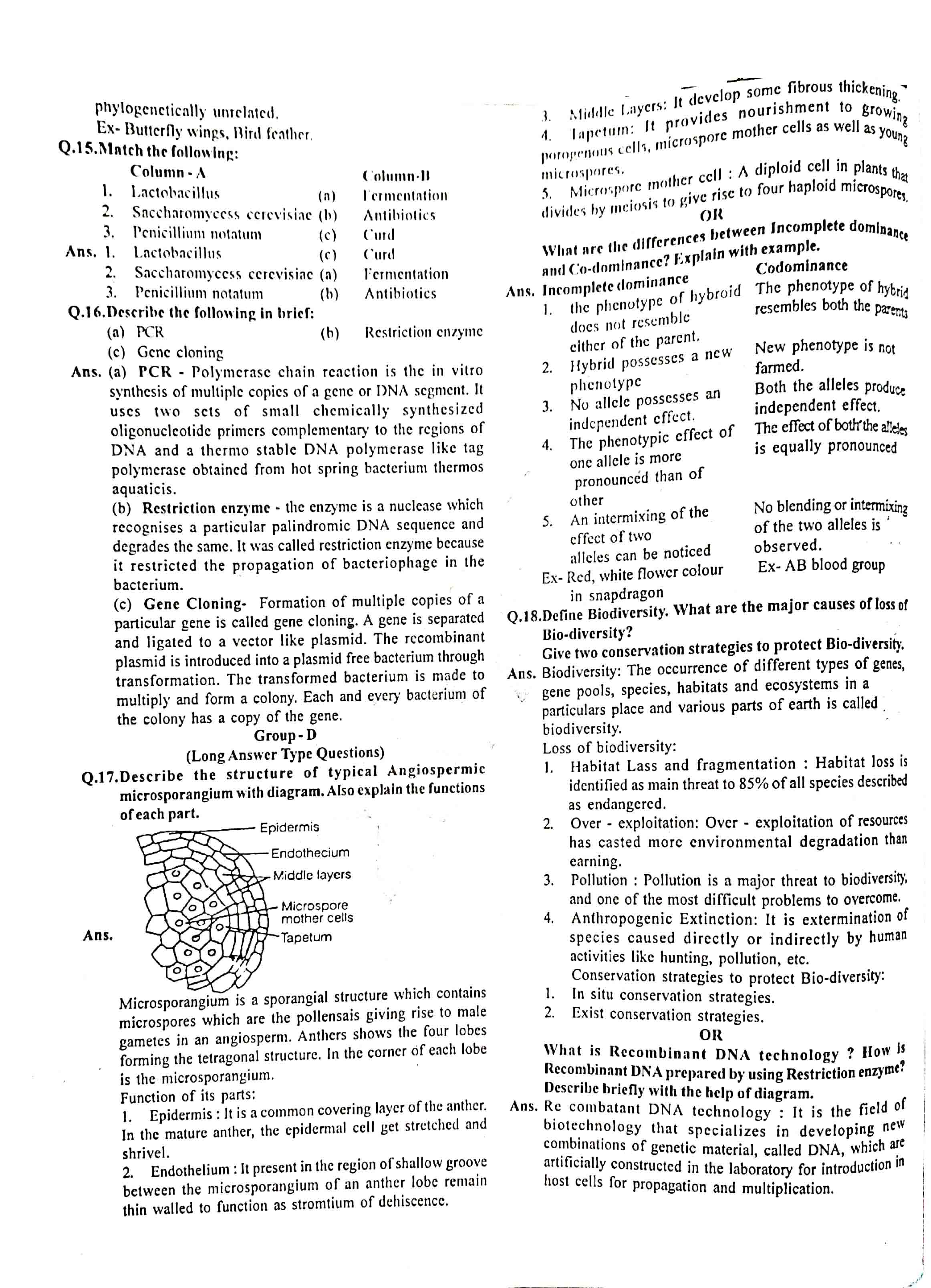 JAC Class 12 Biology Question Paper 2018 with Solution — page 2