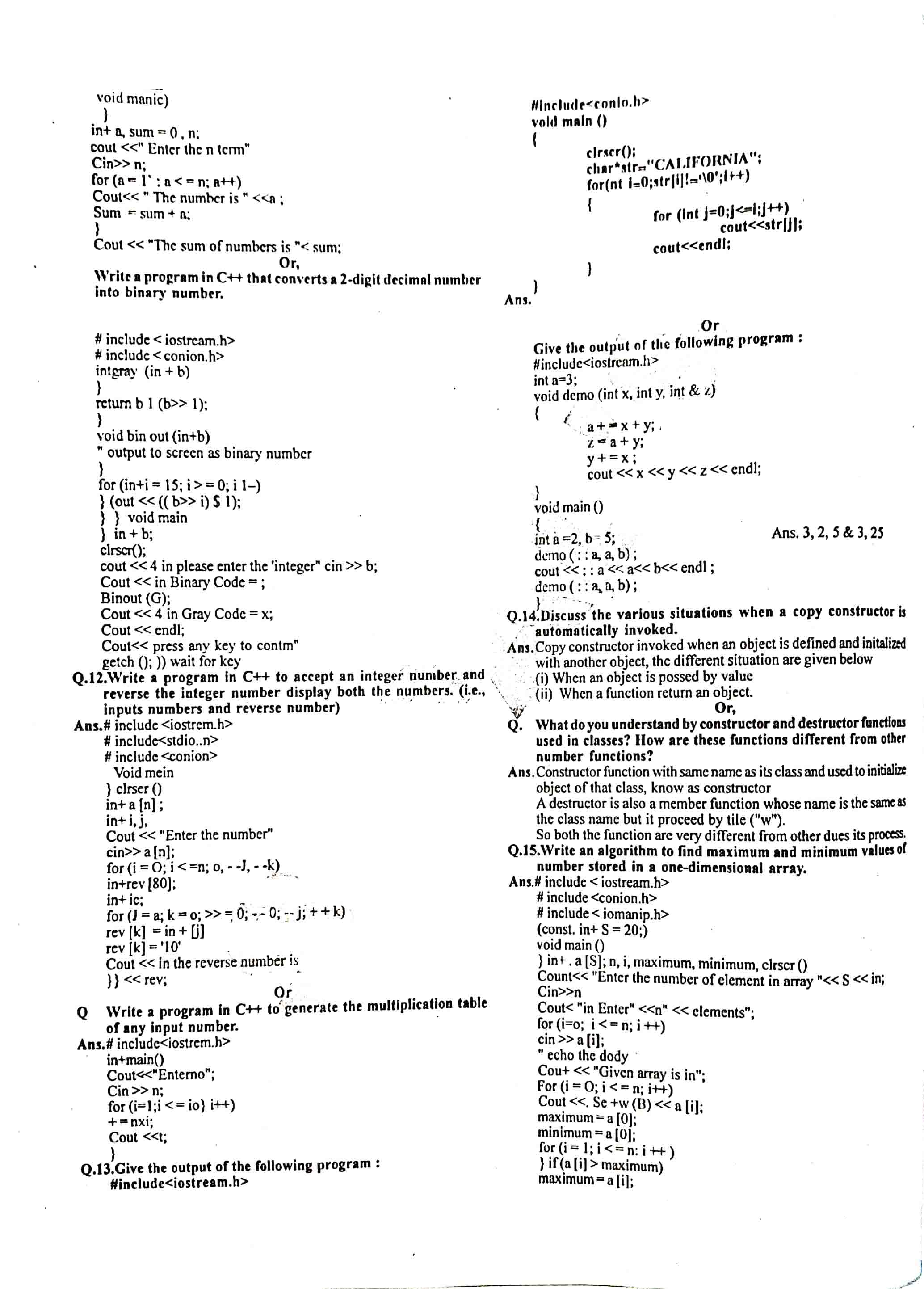 JAC Class 12 Computer Science Question Paper 2012 with Solution — page 3