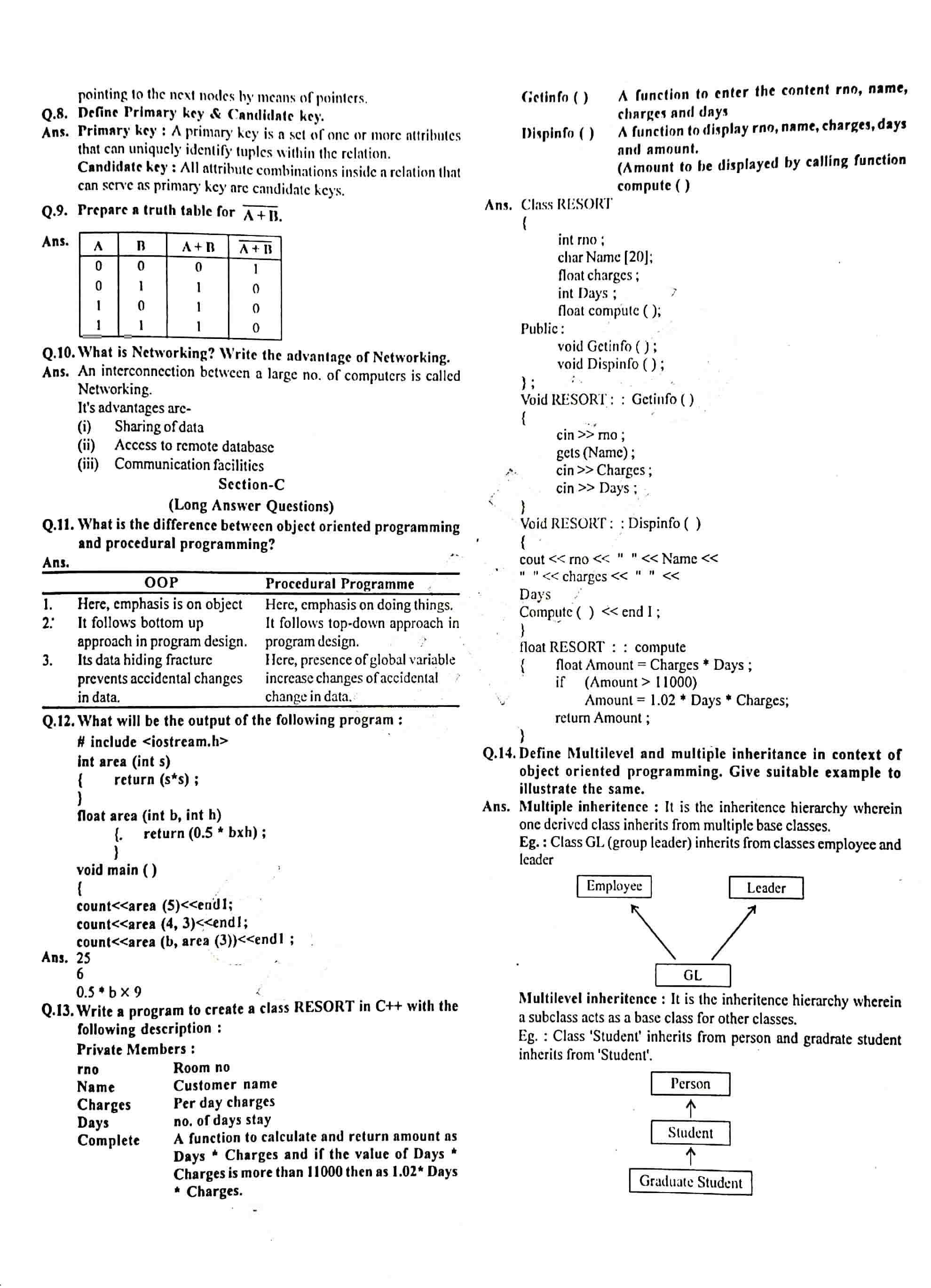 JAC Class 12 Computer Science Question Paper 2016 with Solution — page 2