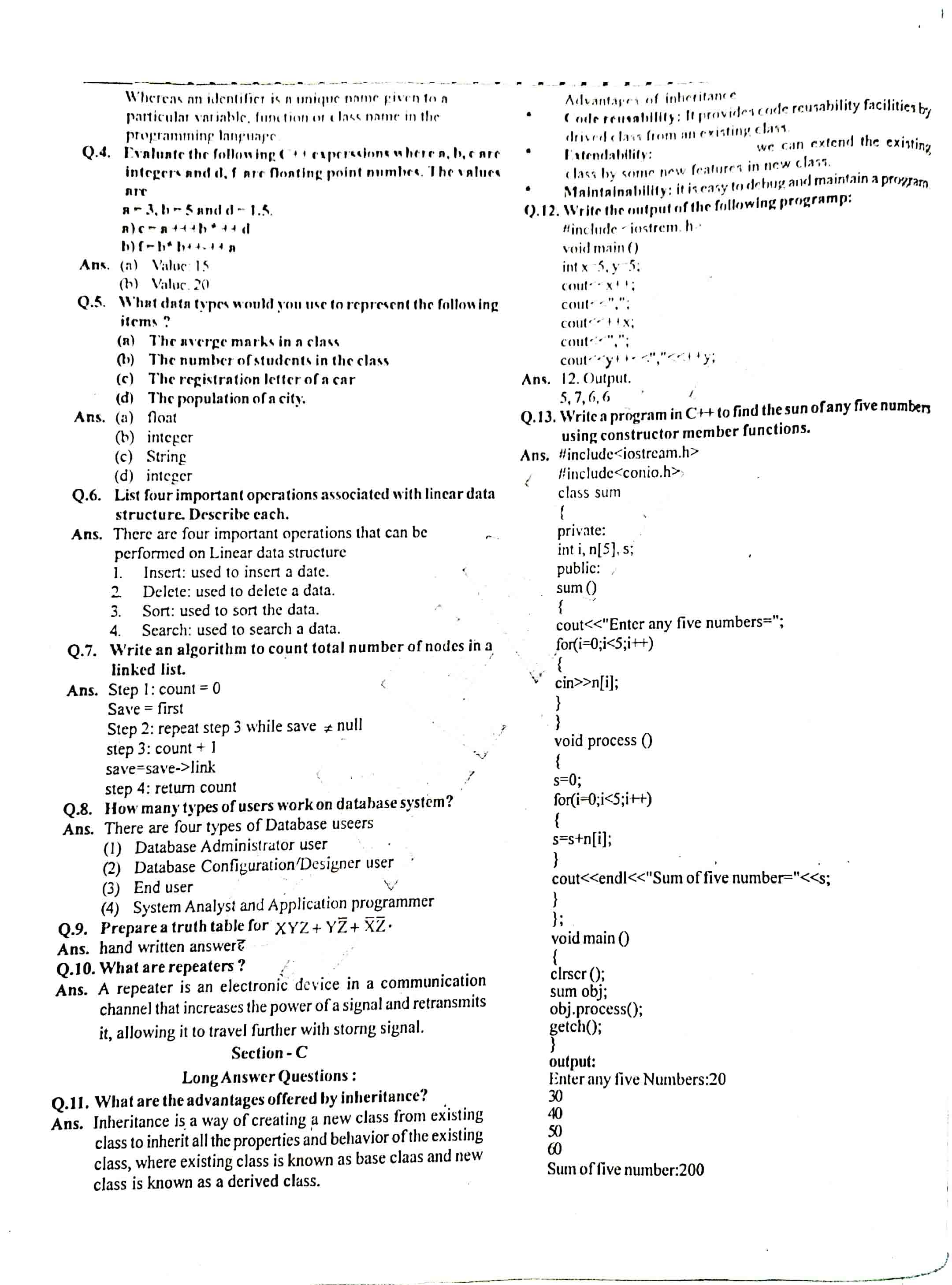 JAC Class 12 Computer Science Question Paper 2018 with Solution — page 2