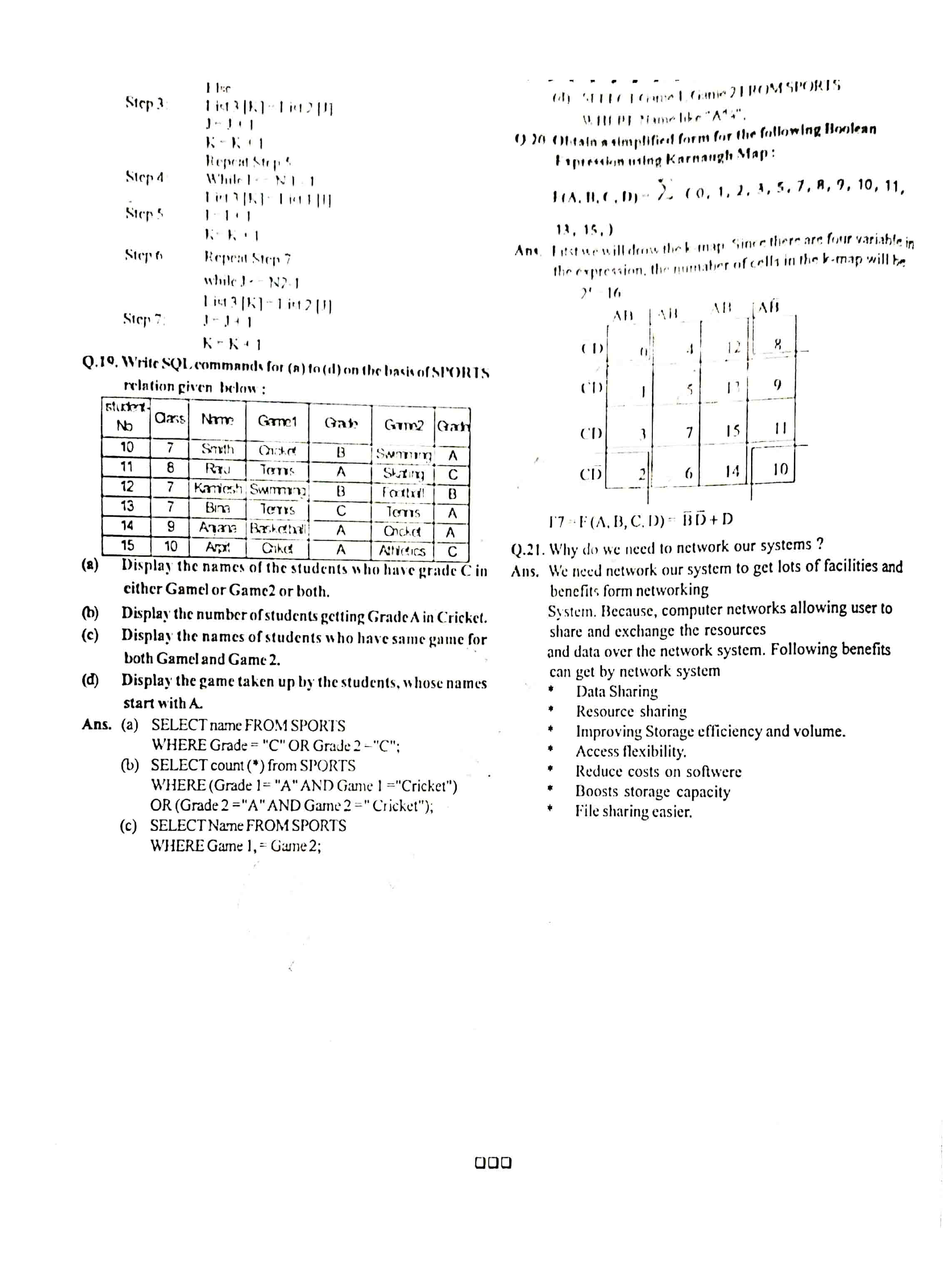 JAC Class 12 Computer Science Question Paper 2018 with Solution — page 4