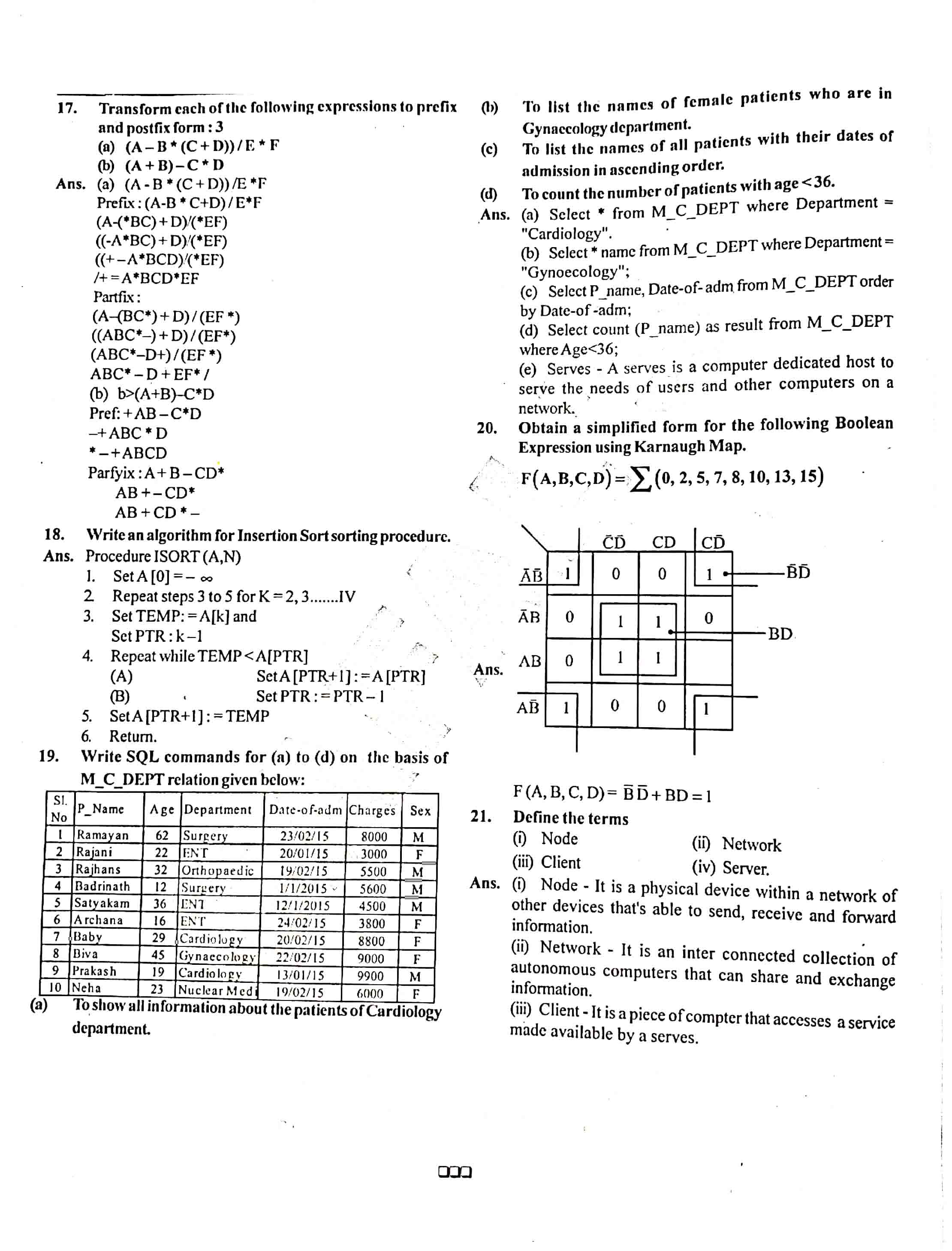 JAC Class 12 Computer Science Question Paper 2019 with Solution — page 4