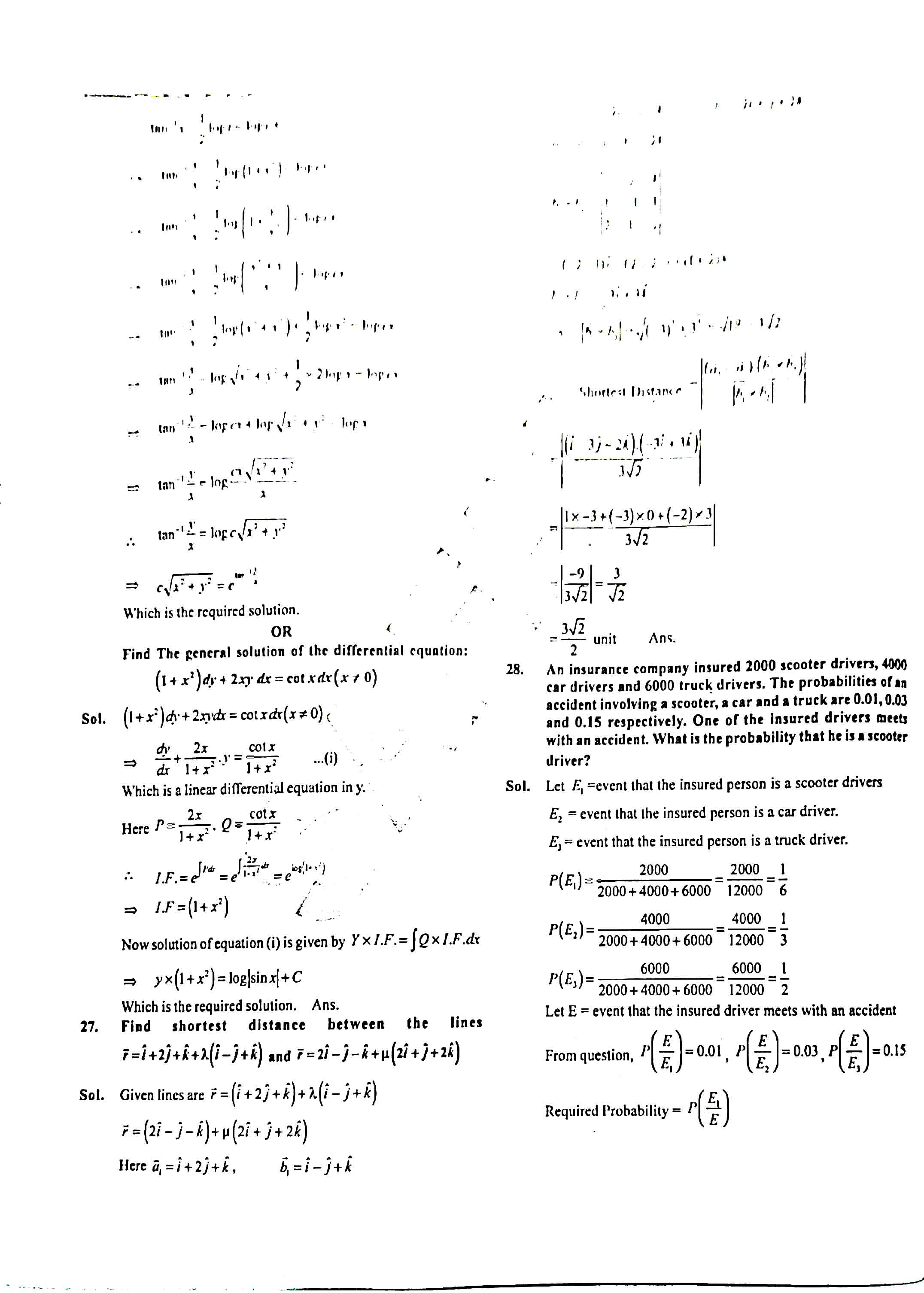 JAC Class 12 Math Question Paper 2018 with Solution — page 9