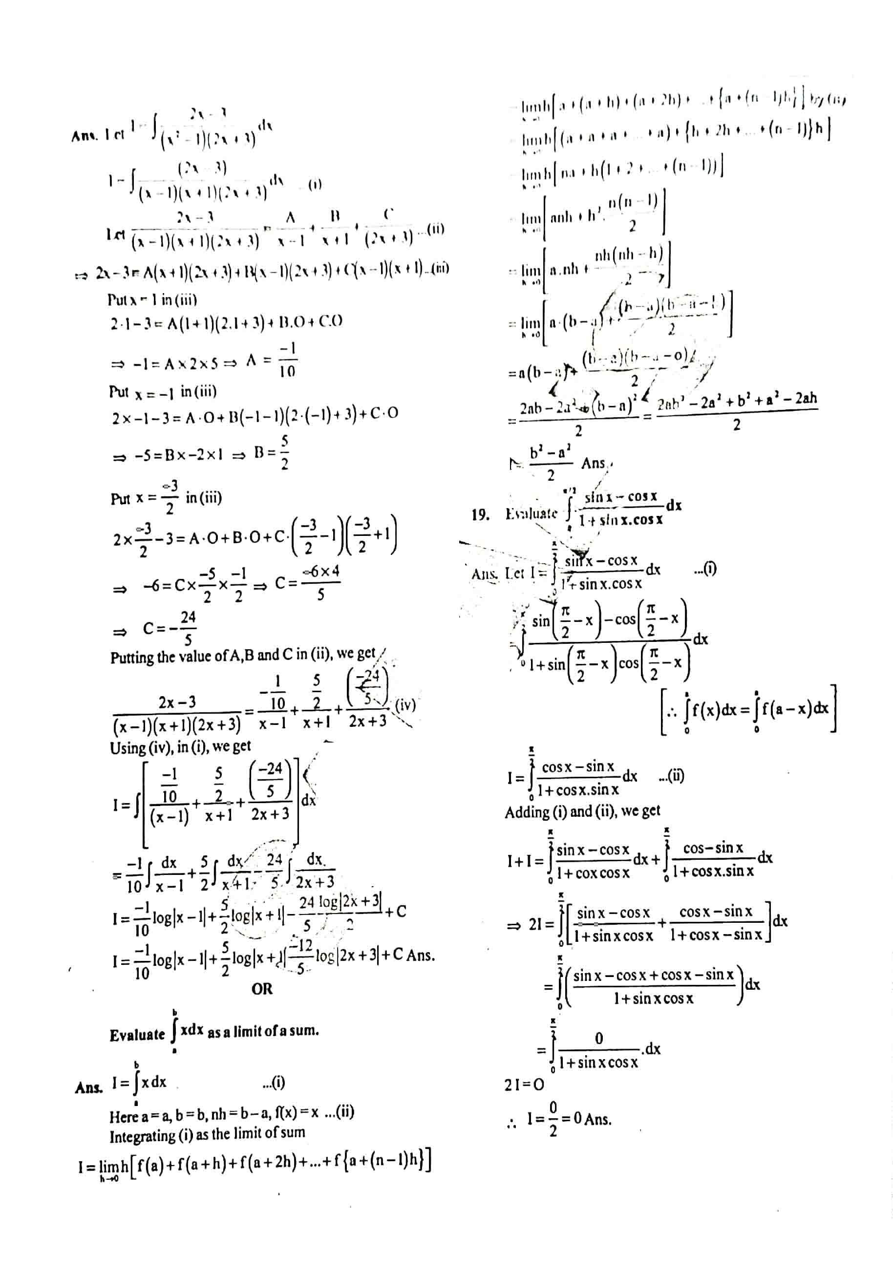 JAC Class 12 Math Question Paper 2020 with Solution — page 5