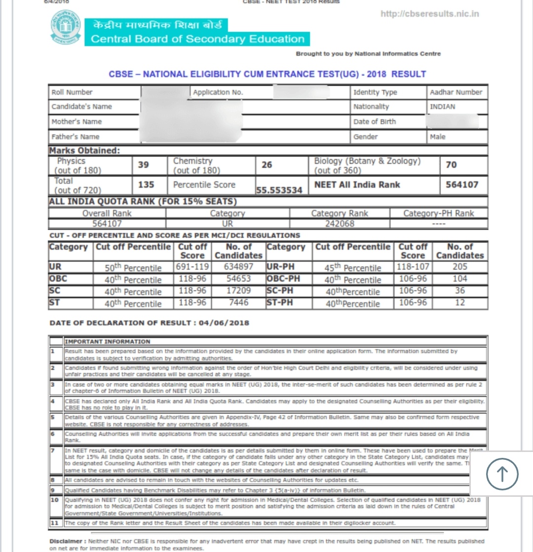 neet result