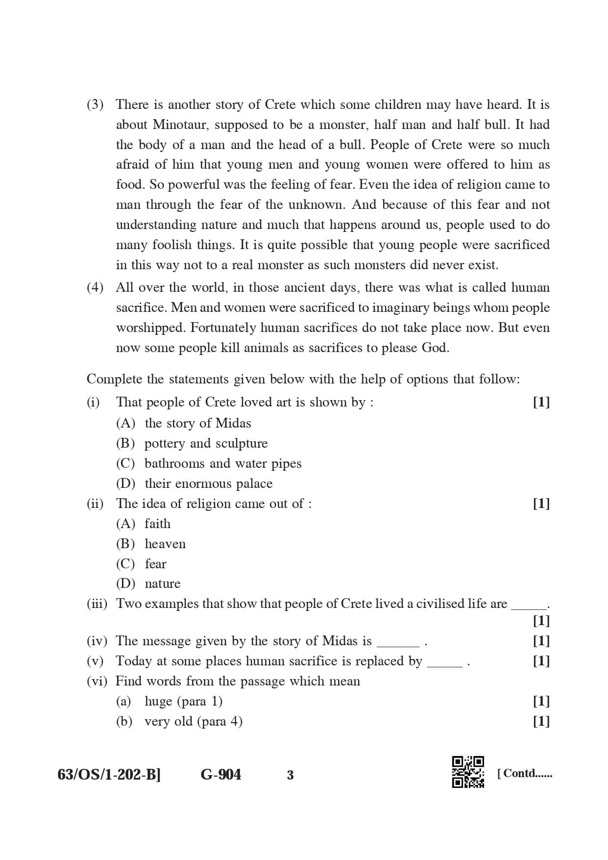 NIOS 2022 English Question Paper for Class 10 — page 3